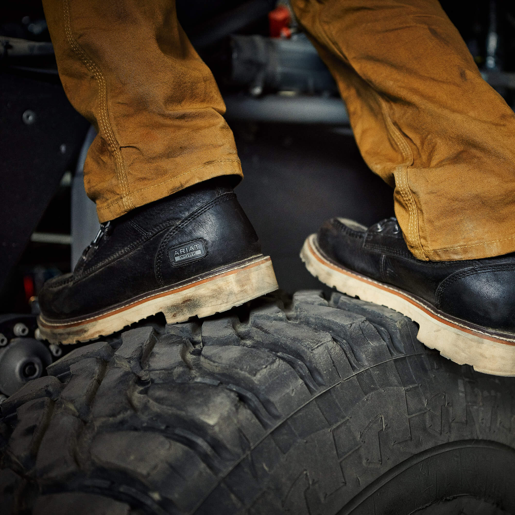 Rebar Lift 6" Waterproof Composite Toe Work Boot Lifestyle - BLACK