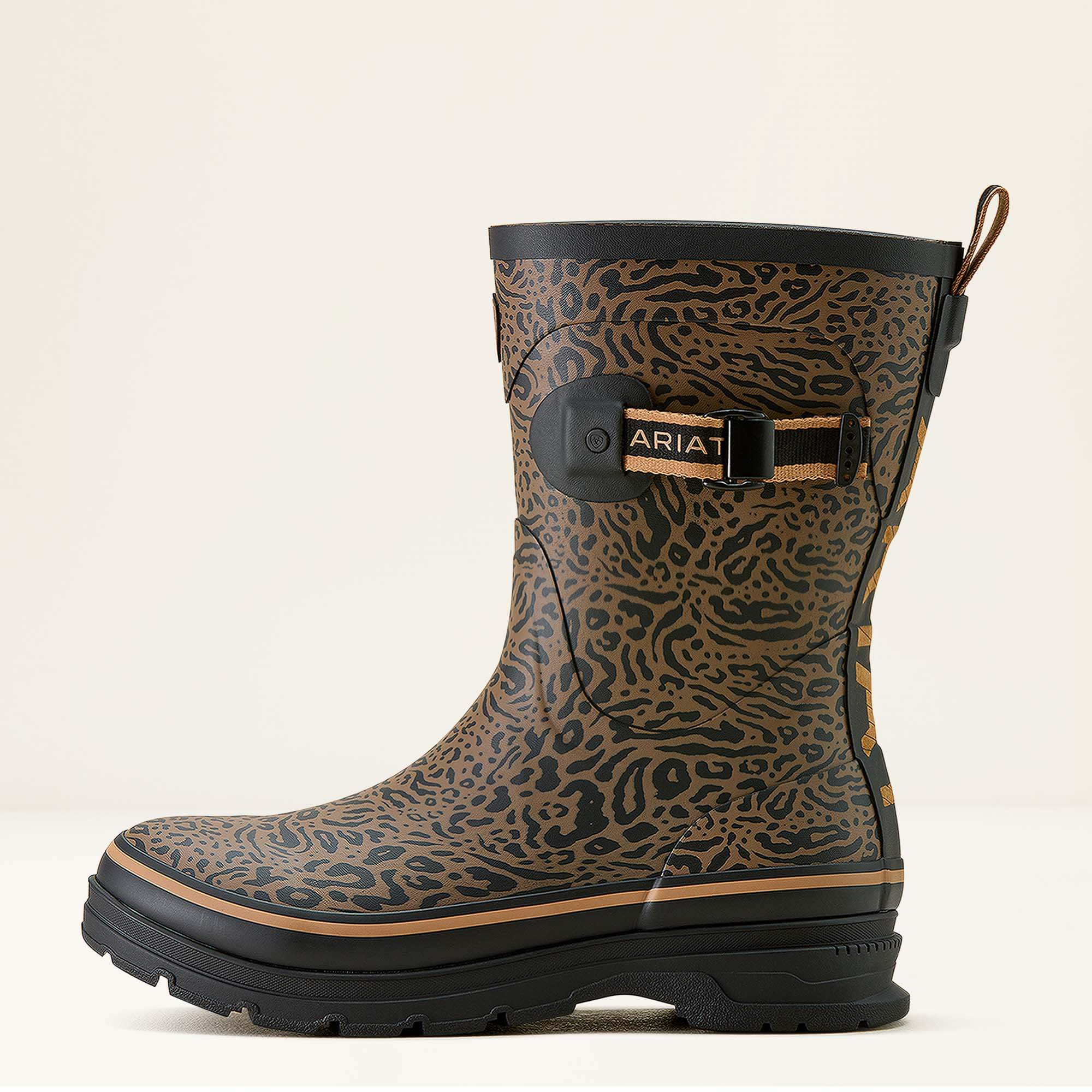 Kelmarsh Mid Rubber Boot Side - OCELOT PRINT