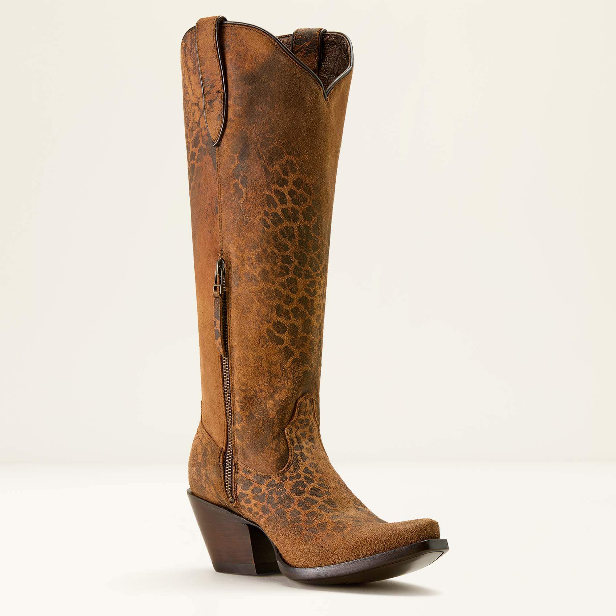 Casanova X Toe Western Boot Medial - DISTRESSED LEOPARD