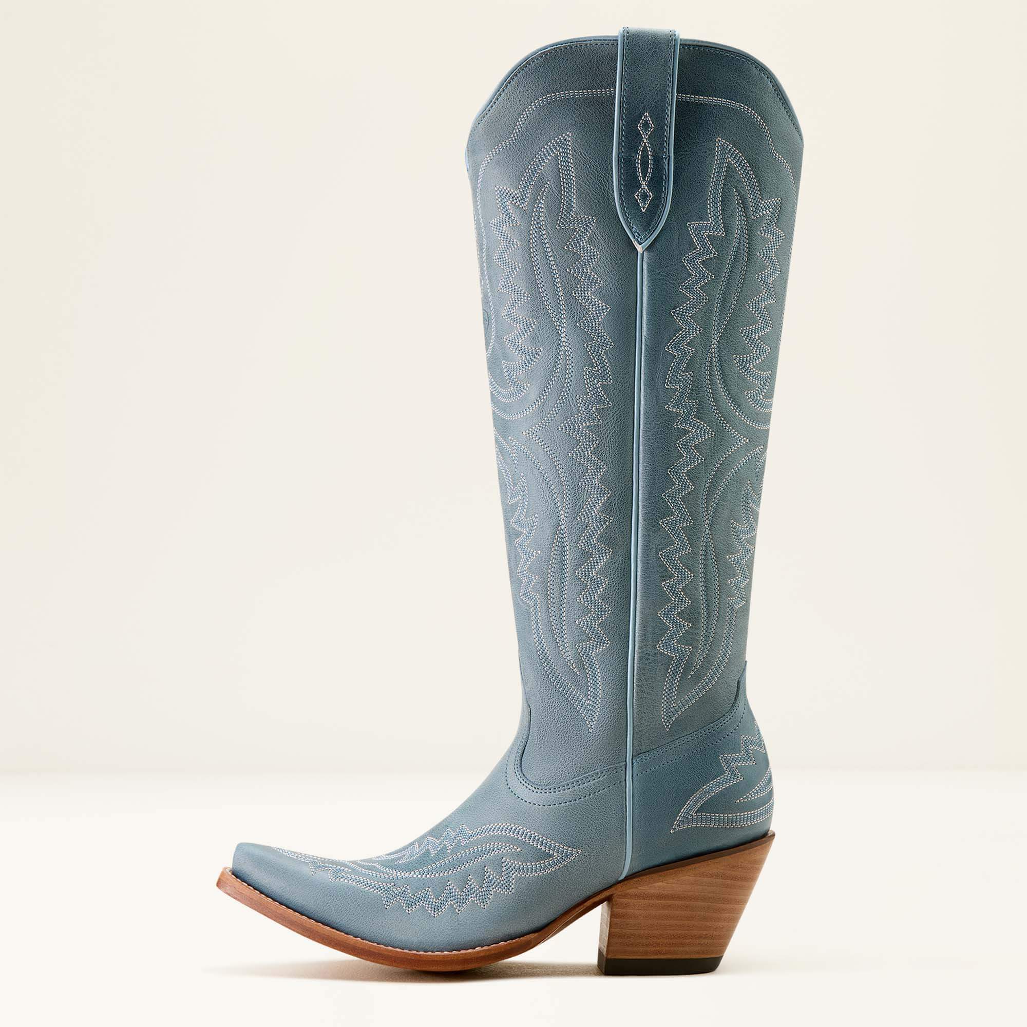 Casanova X Toe Western Boot Side - VINTAGE DENIM