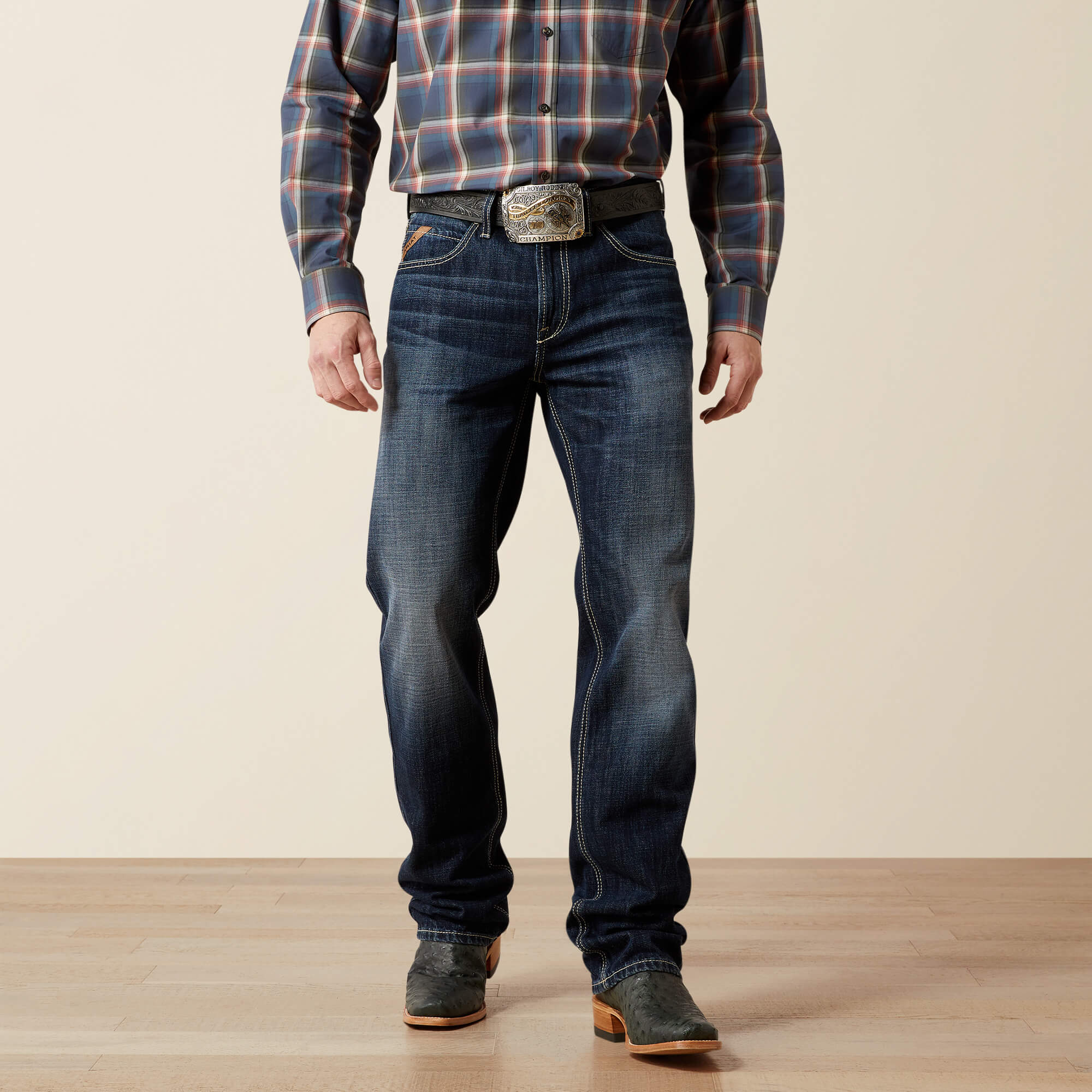 M2 Traditional Relaxed Mayfield Boot Cut Jean Front - DECLAN