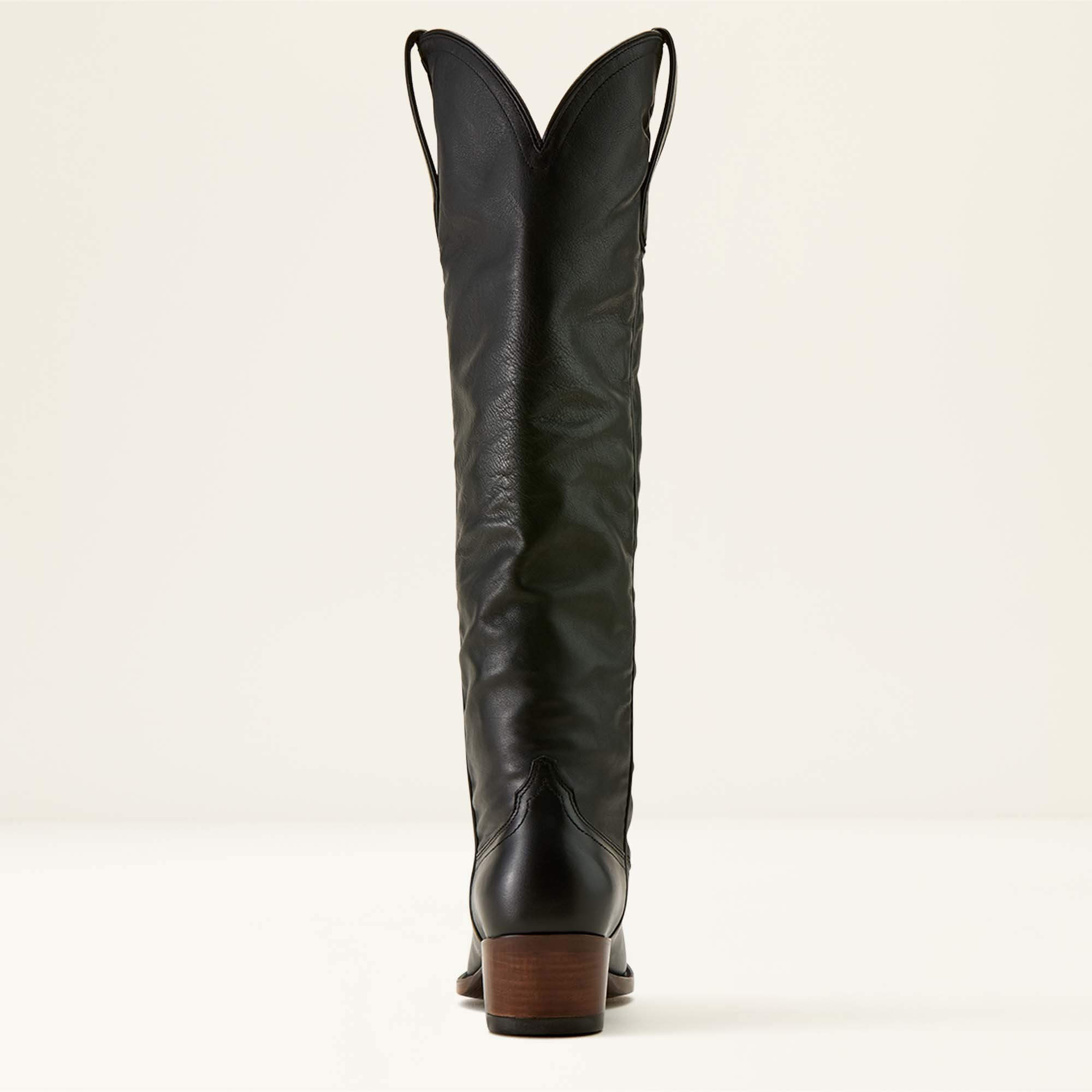 Bench Made Chaney Almond Toe Western Boot Heel - CARBON BLACK