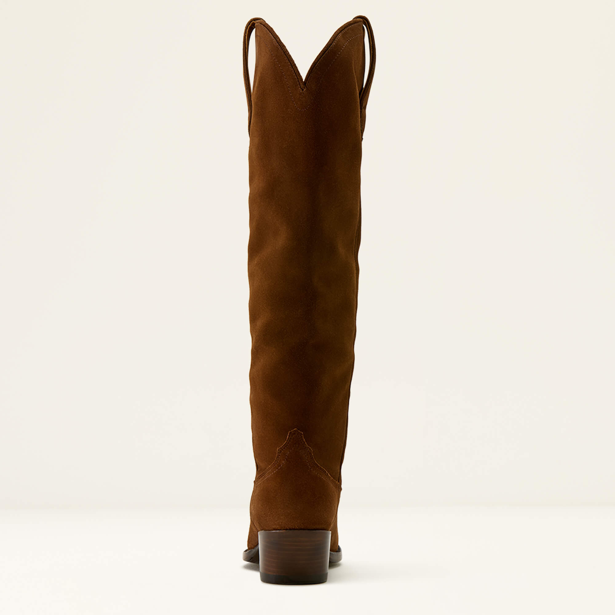 Bench Made Chaney Almond Toe Western Boot Heel - CHESTNUT SUEDE
