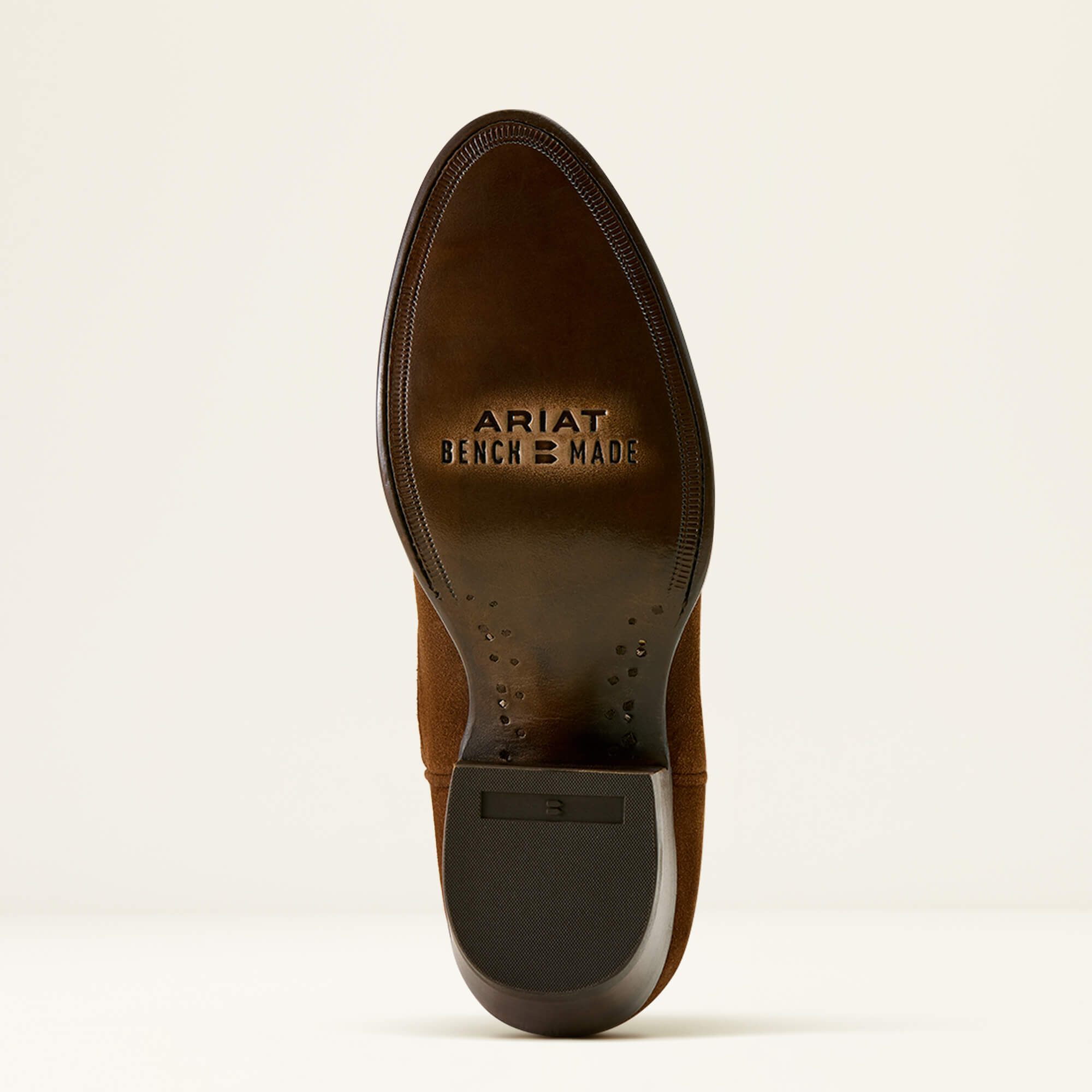 Bench Made Chaney Almond Toe Western Boot Sole - CHESTNUT SUEDE