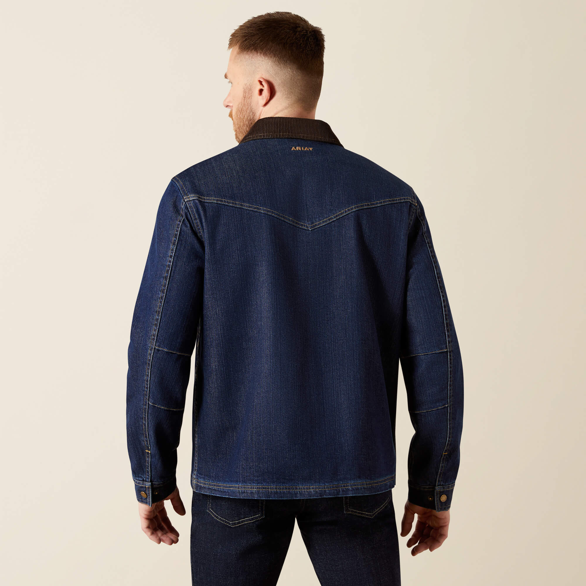 Denim Chore Jacket Back - RINSE