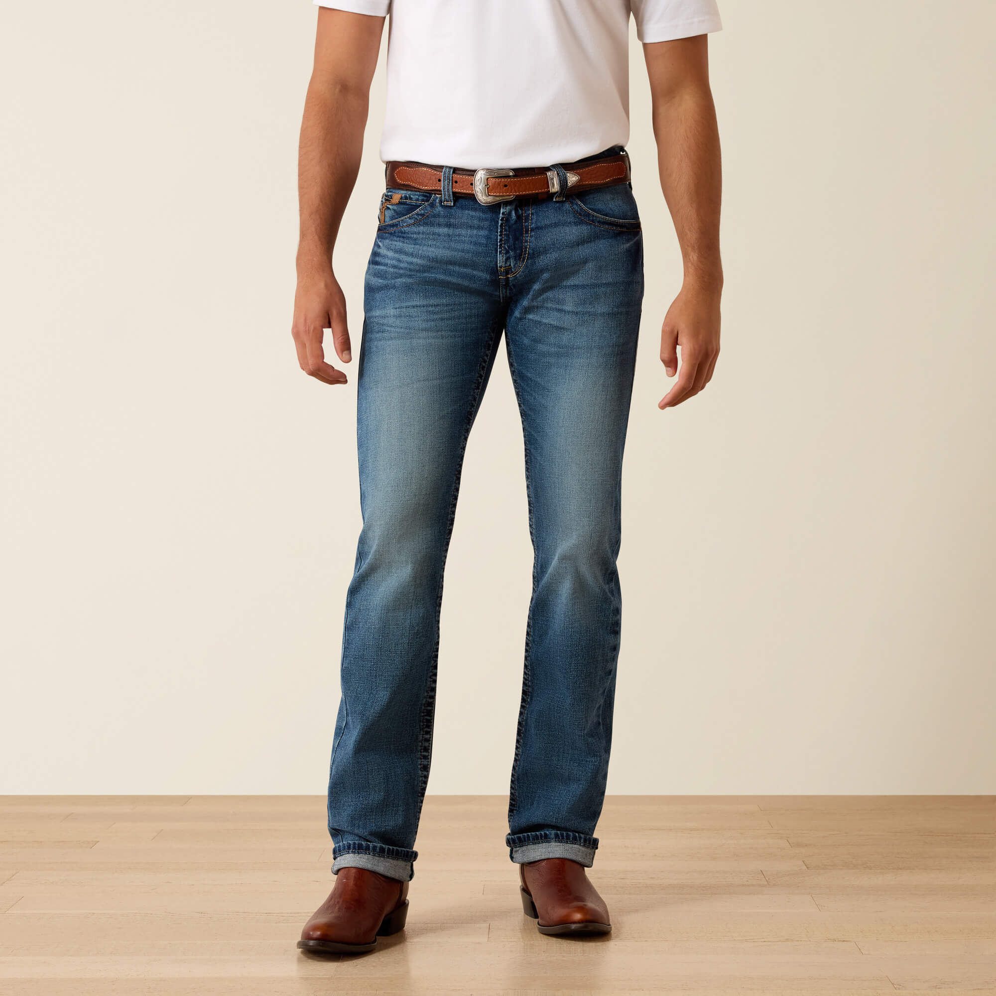 M7 Slim Axel Straight Leg Jeans Front - LIVERMORE