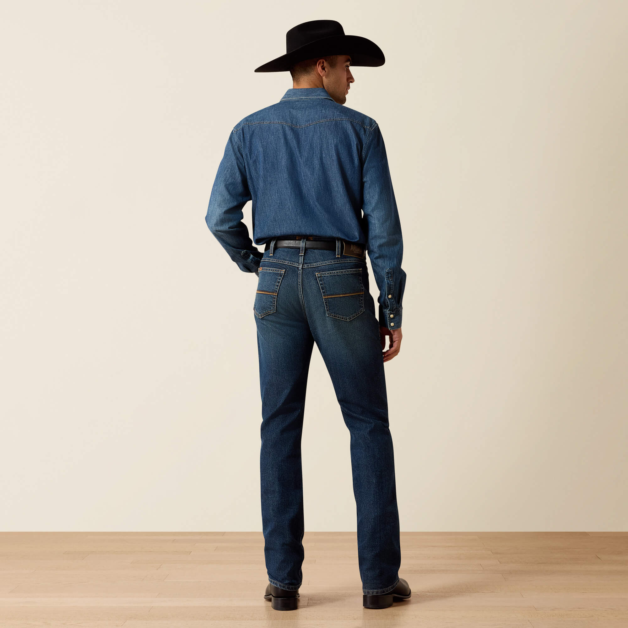 M7 Slim Ray Classic Rise Pro Series Straight Leg Jeans Back - ENCINITAS