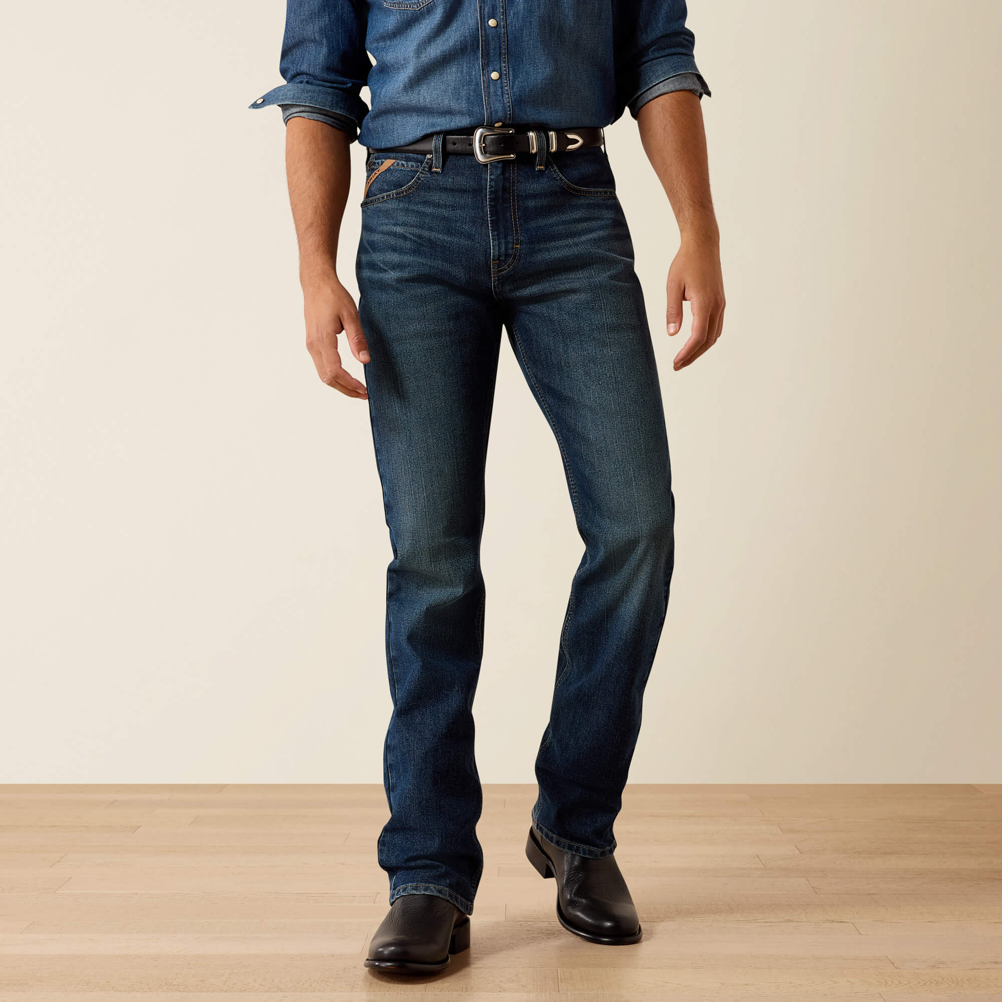 M7 Slim Ray Classic Rise Pro Series Straight Leg Jeans Front - ENCINITAS