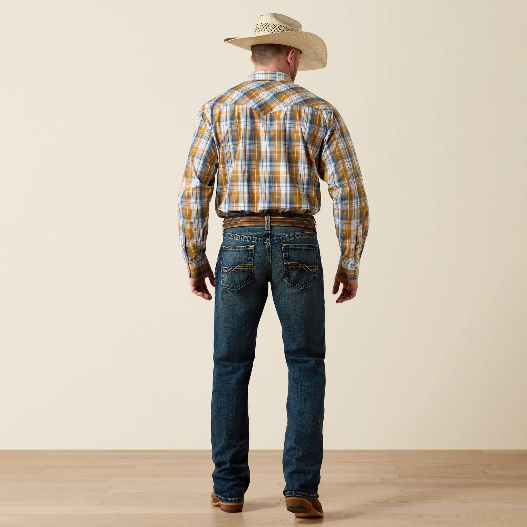 M2 Traditional Relaxed Ryder Boot Cut Jeans Back - LENNOX