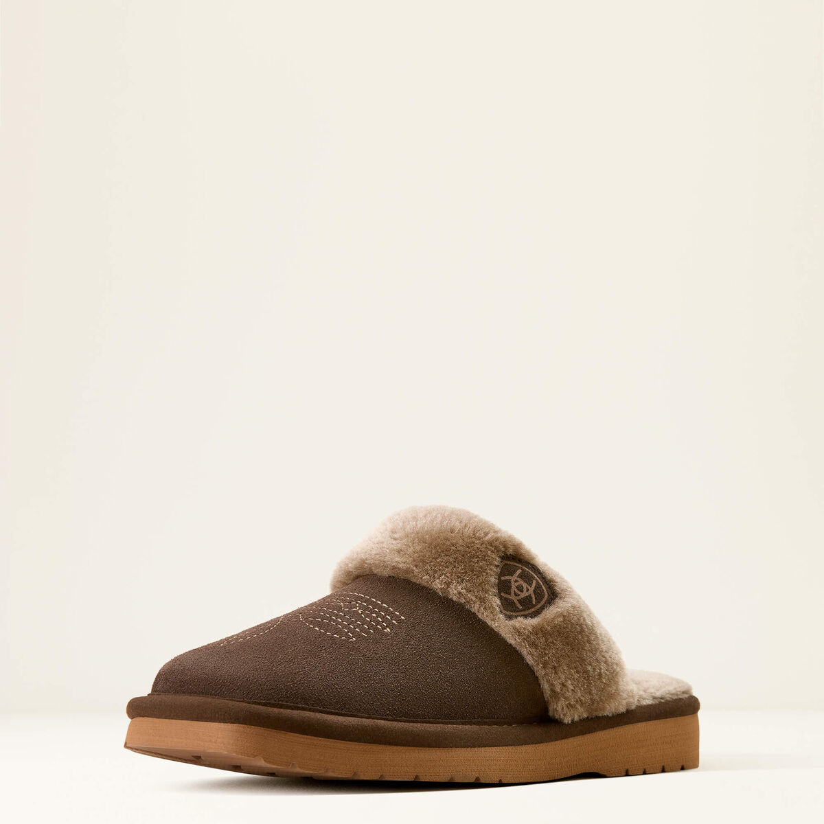 Jackie Square Toe Slipper - Chocolate