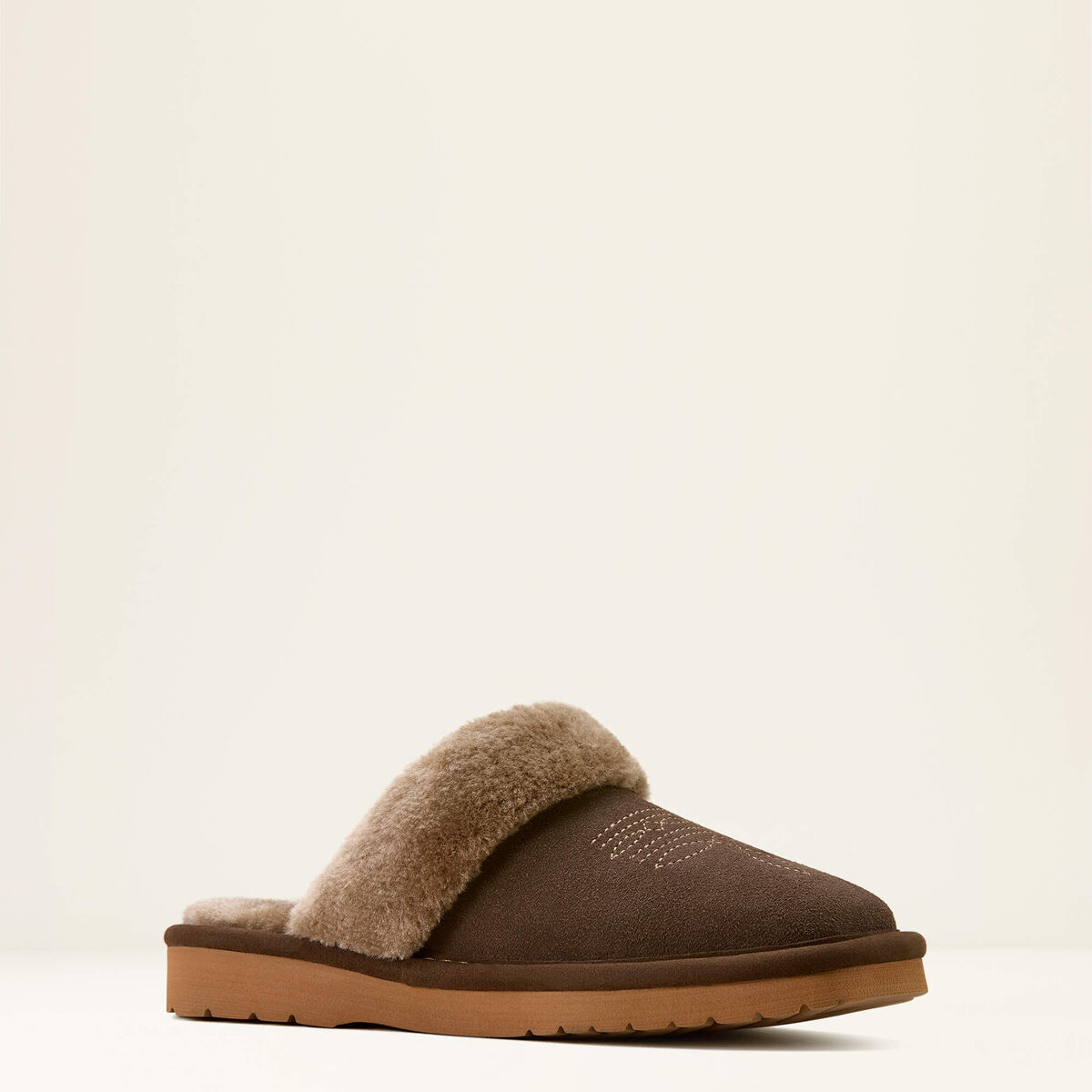 Jackie Square Toe Slipper - Chocolate