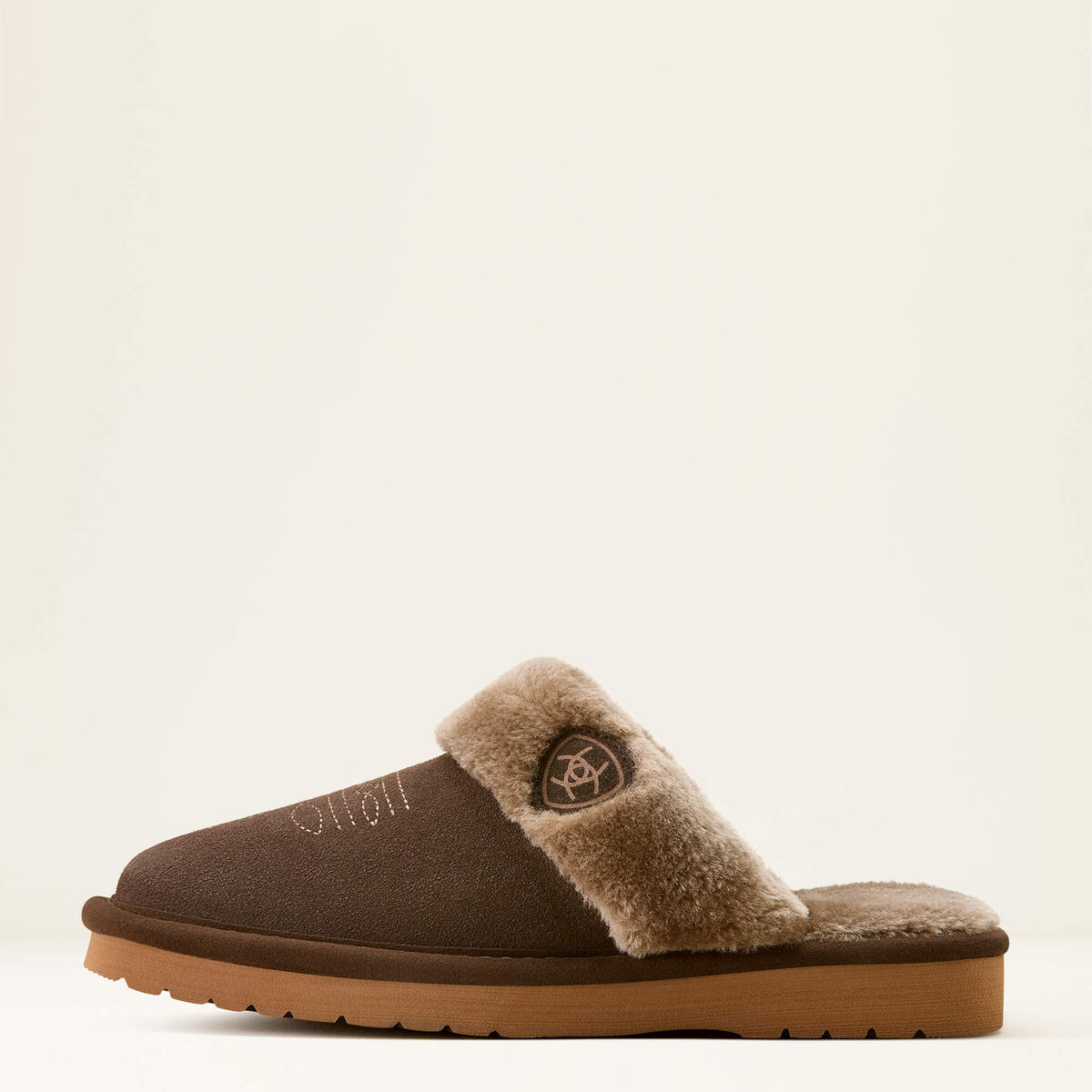Jackie Square Toe Slipper - Chocolate