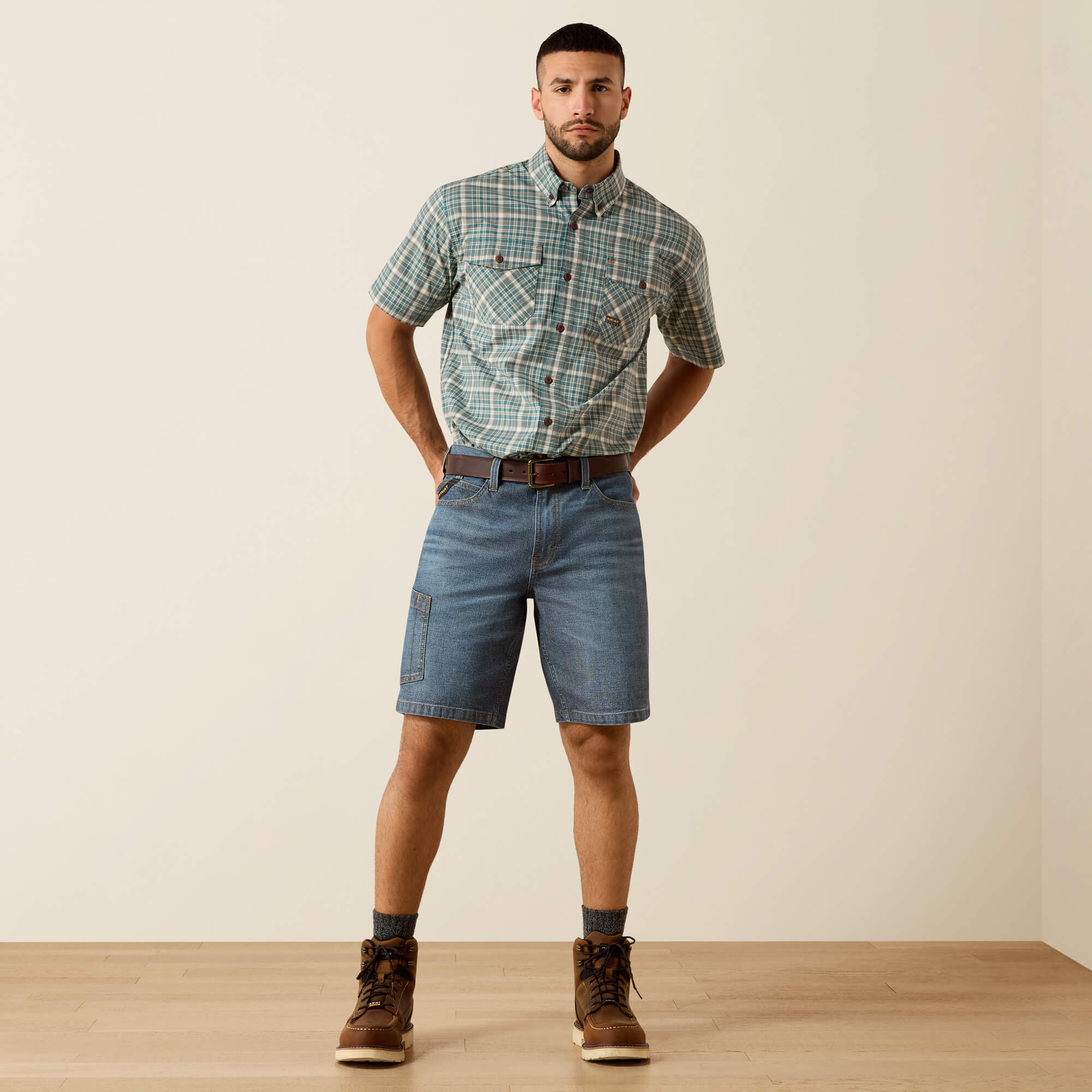 Rebar M4 Relaxed Denim 10" DuraStretch Shorts Full - KLAMATH