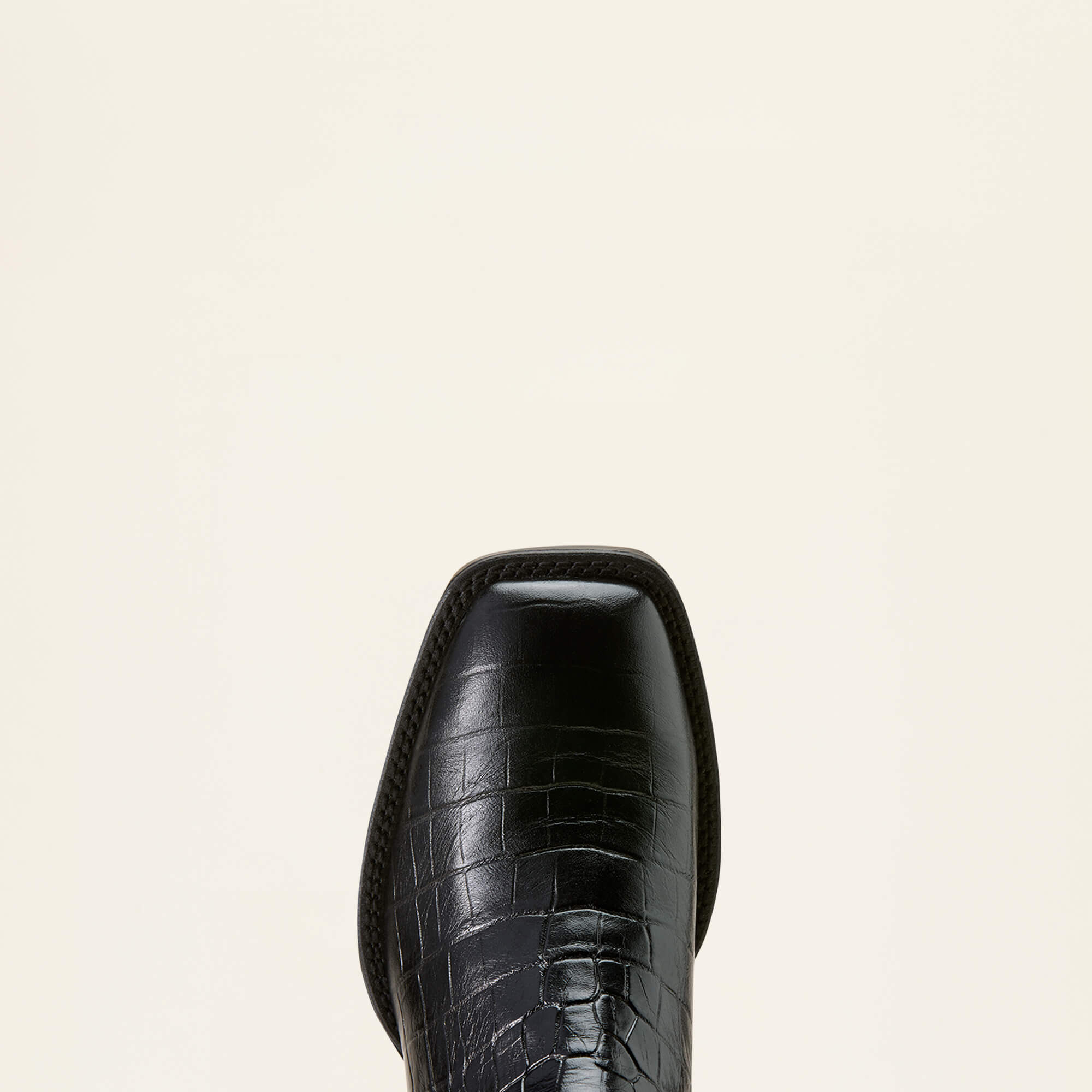 Booker Chelsea Wide Square Toe Western Boot Toe - BLACK CROC PRINT