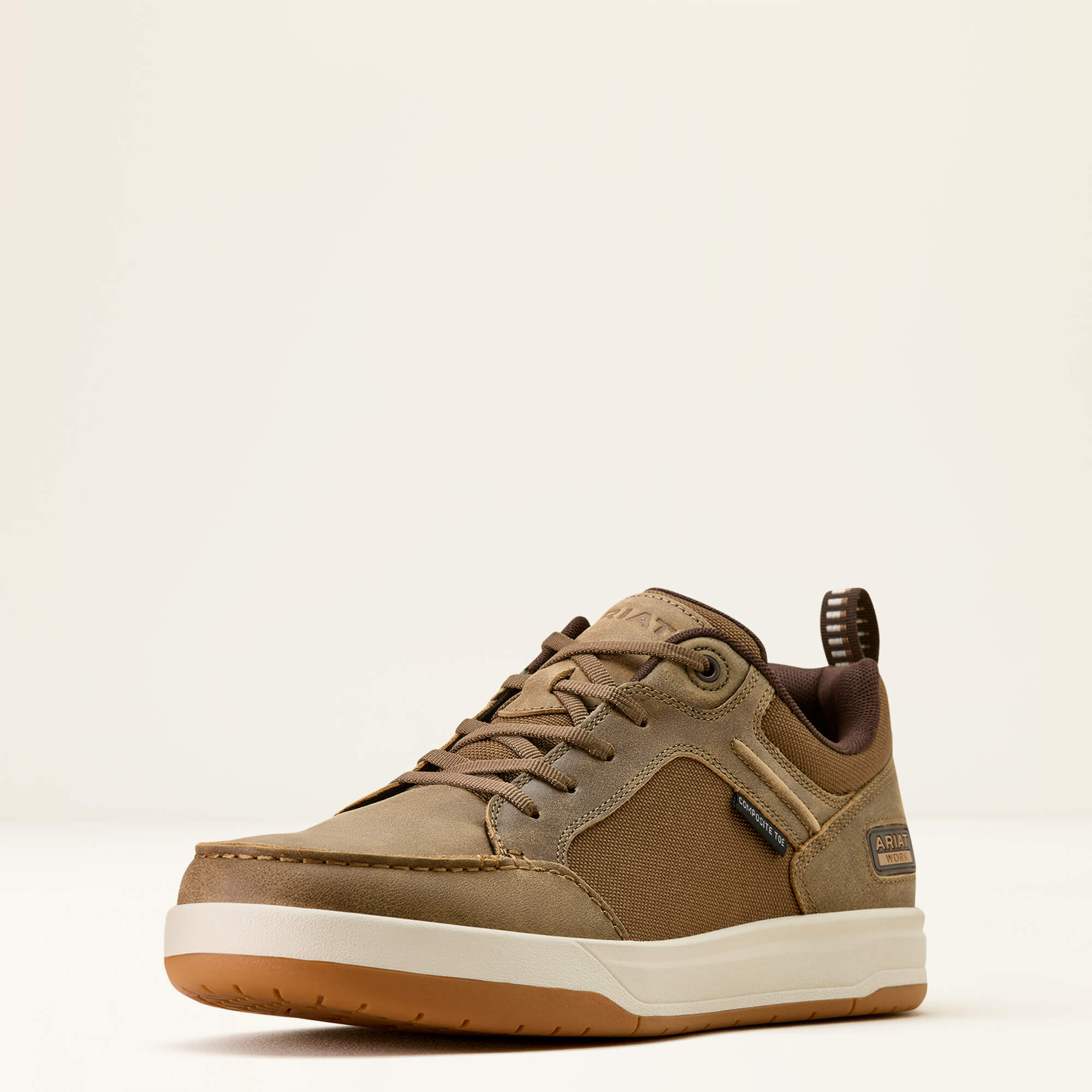 Outmatch Composite Toe Work Shoe 3-4 Front - BROWN BOMBER
