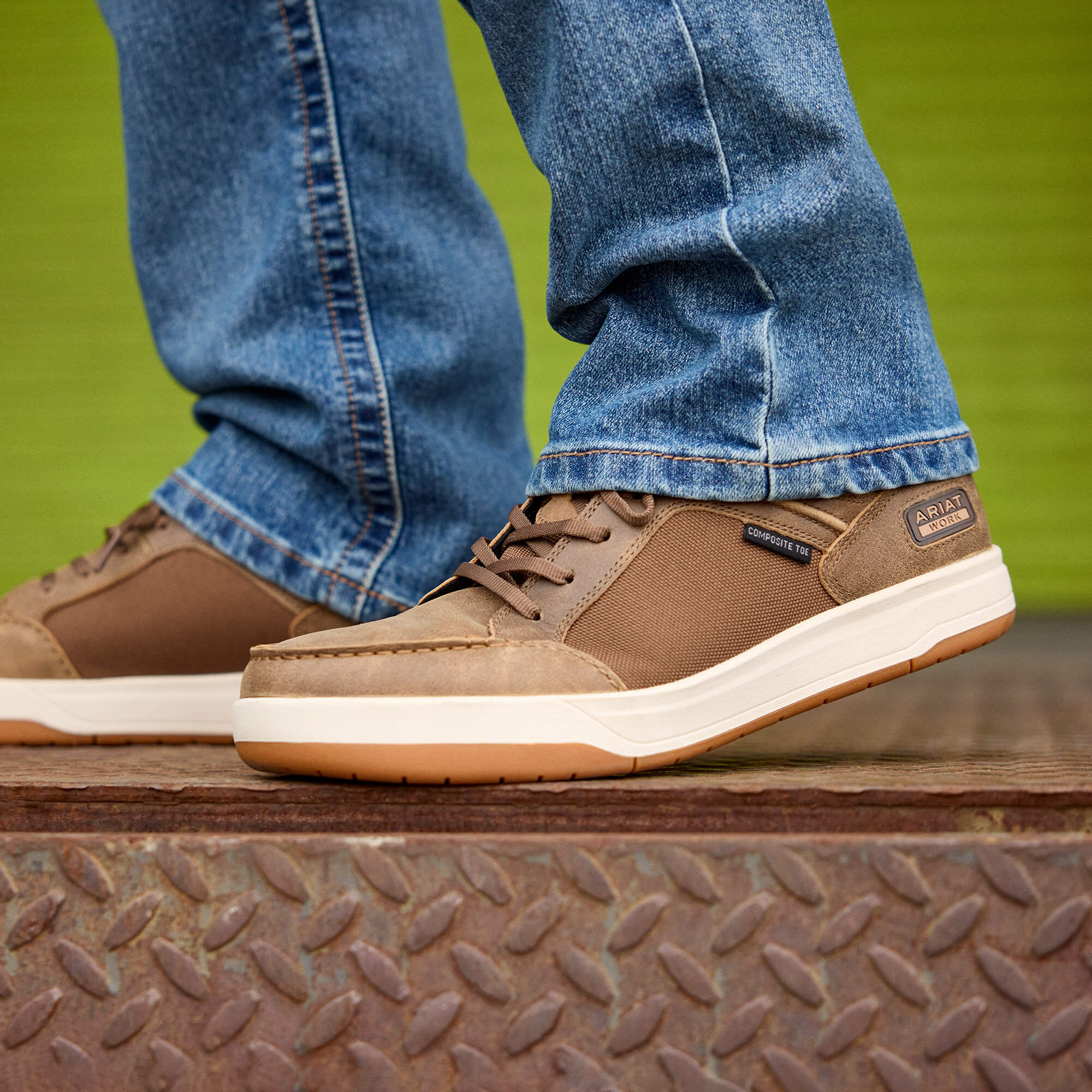 Outmatch Composite Toe Work Shoe Lifestyle - BROWN BOMBER