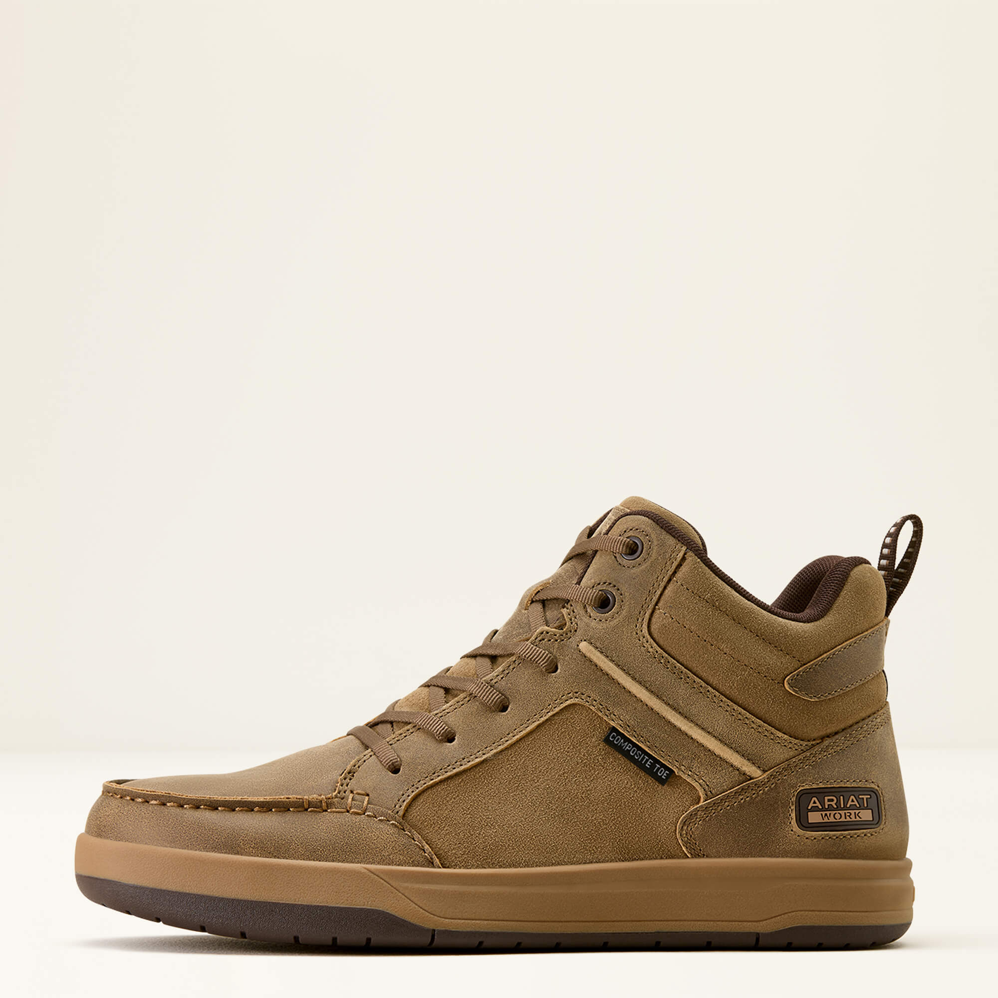 Outmatch Mid Composite Toe Work Shoe Side - BROWN BOMBER
