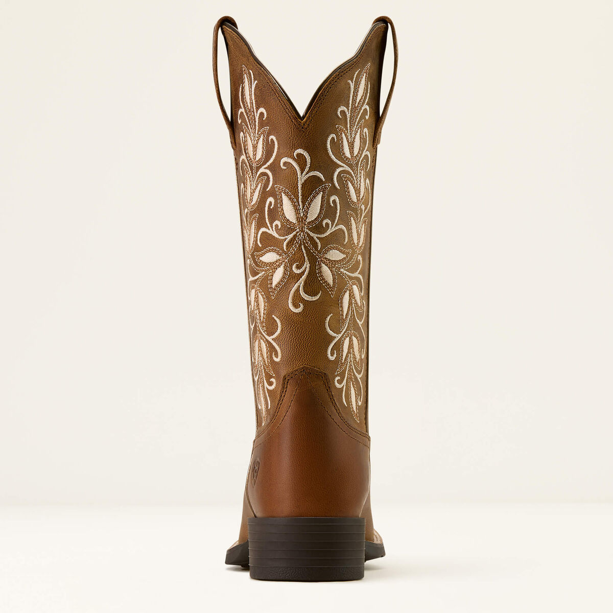 Round Up Holly Wide Square Toe Western Boot - Pearl