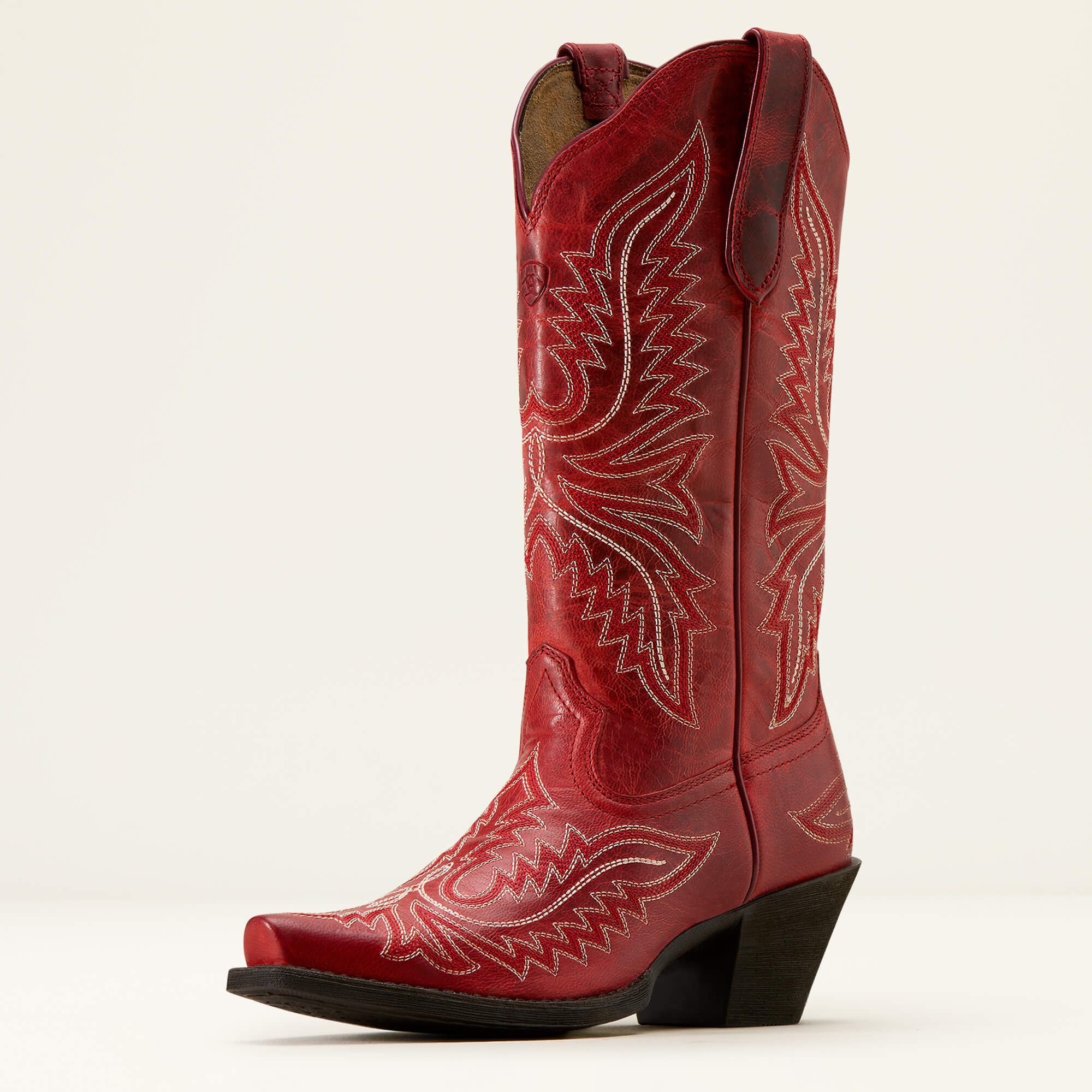 Round Up Collins D Toe Western Boot 3-4 Front - GRENADINE