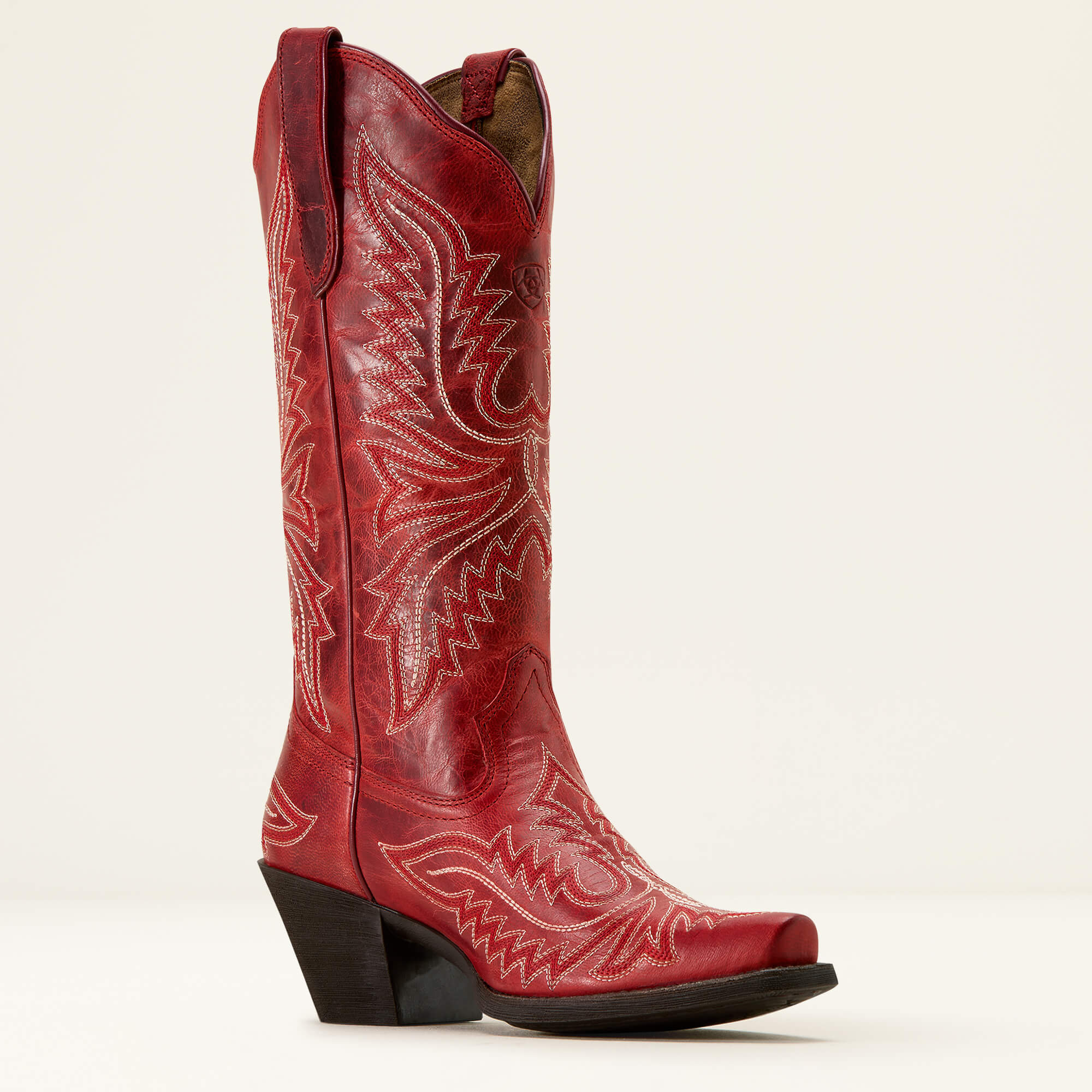 Round Up Collins D Toe Western Boot Medial - GRENADINE