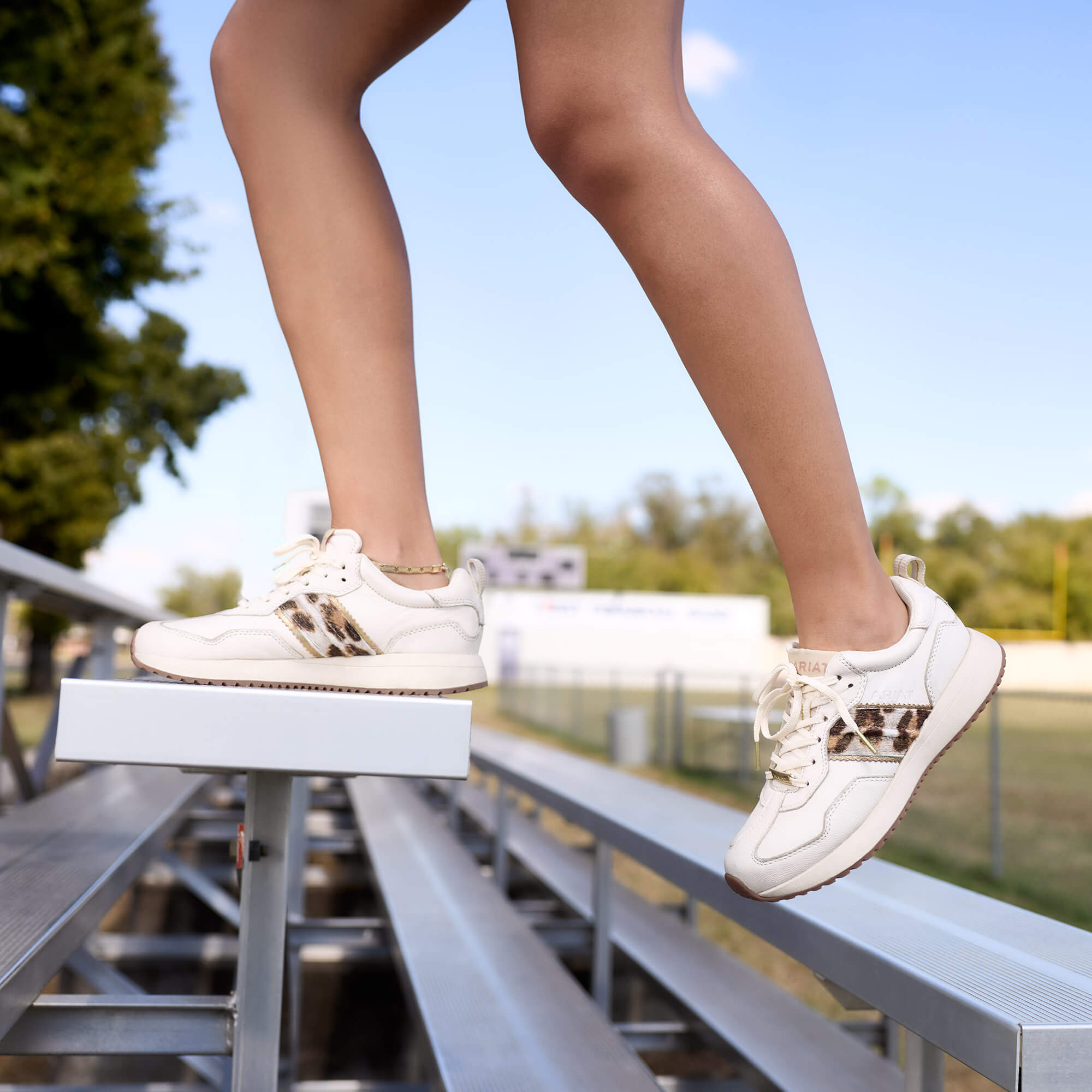 Ranch Runner Shoe Lifestyle - BRIGHT CREAM|GILDED LEOPARD HAIR ON