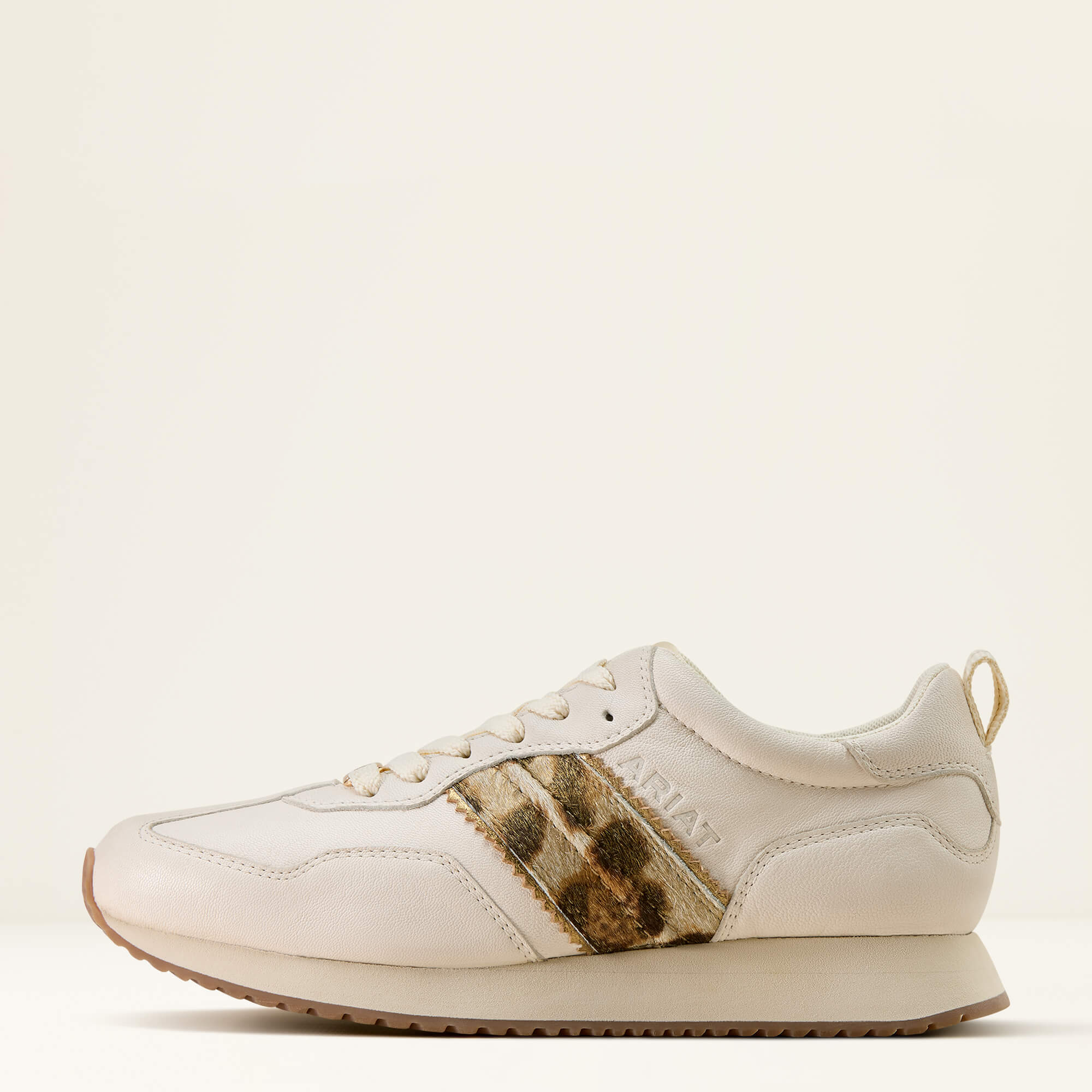 Ranch Runner Shoe Side - BRIGHT CREAM|GILDED LEOPARD HAIR ON