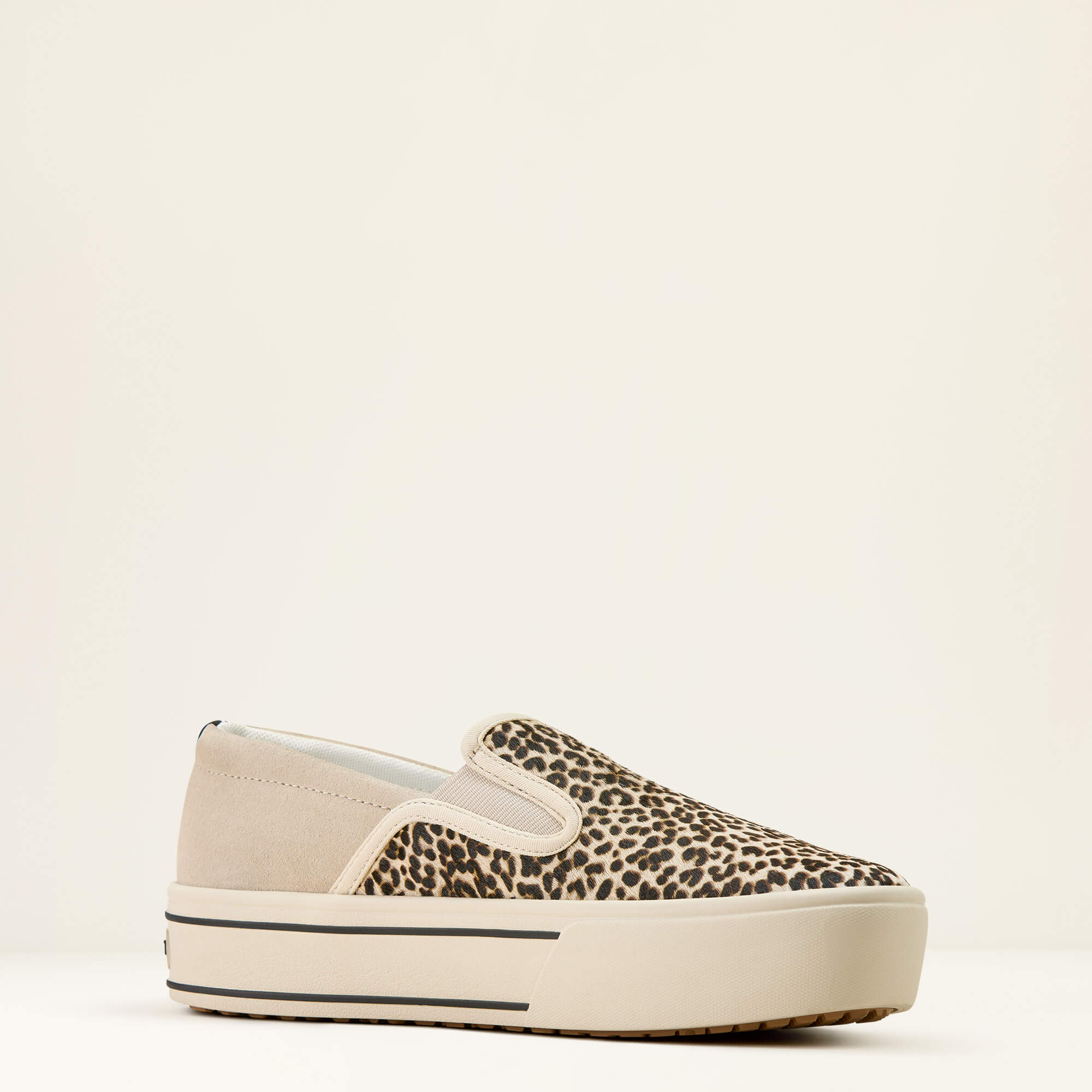Skylar Slip On Shoe Medial - CREAM CHEETAH HAIR ON
