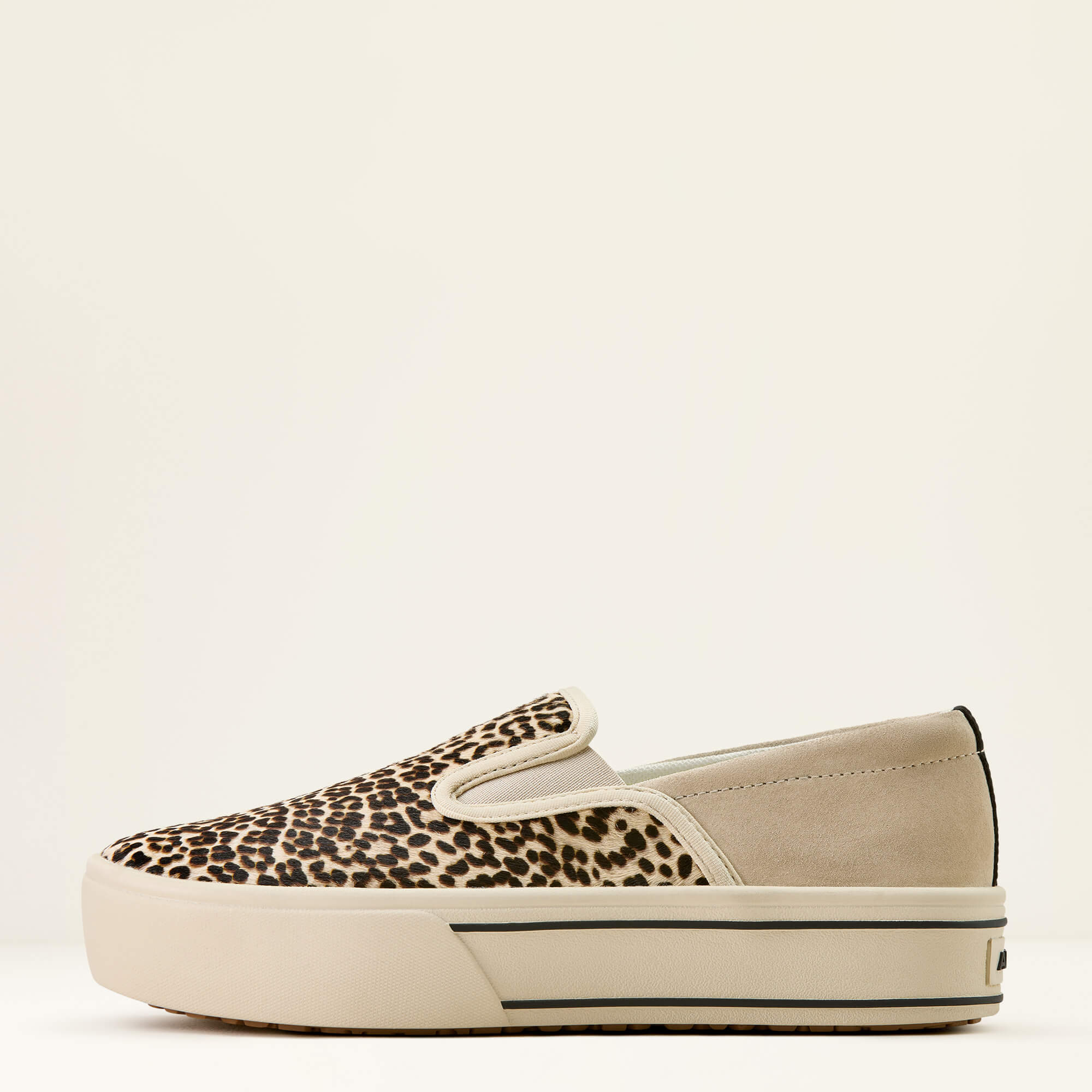 Skylar Slip On Shoe Side - CREAM CHEETAH HAIR ON