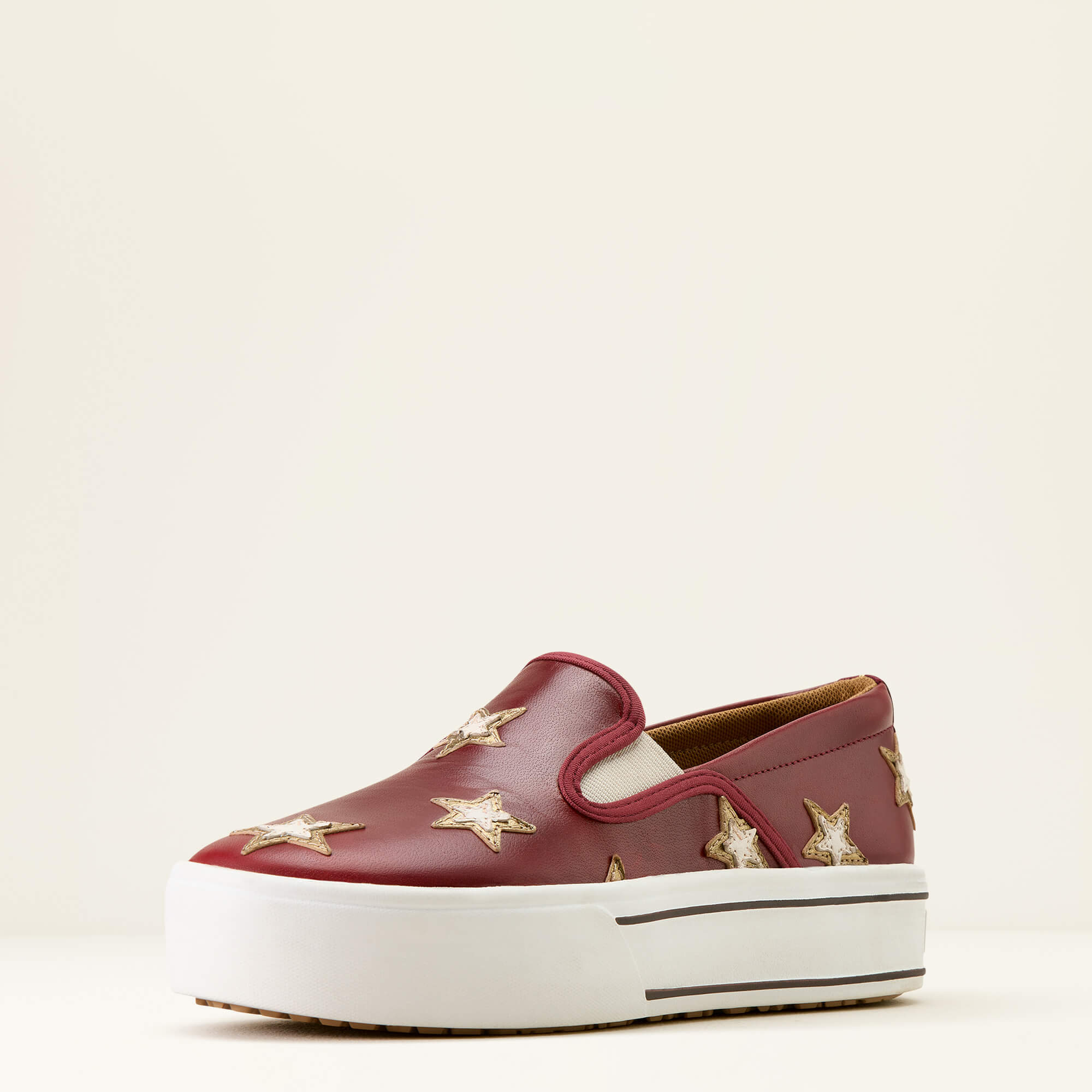 Skylar Star Slip On Shoe 3-4 Front - CHERRY HEAT