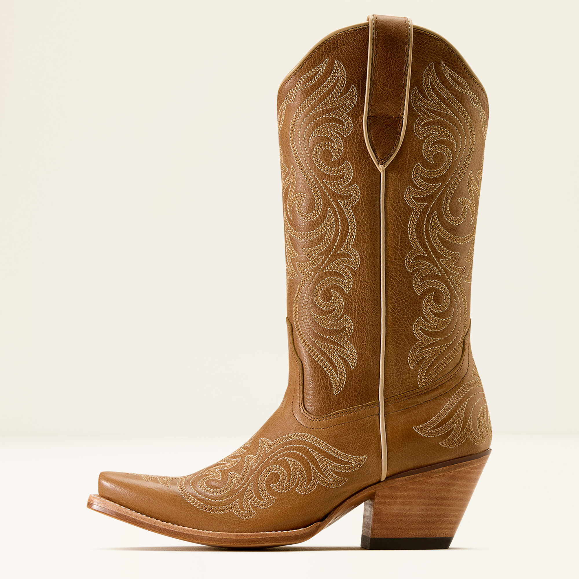 Amora X Toe Western Boot Side - SHADES OF GRAIN