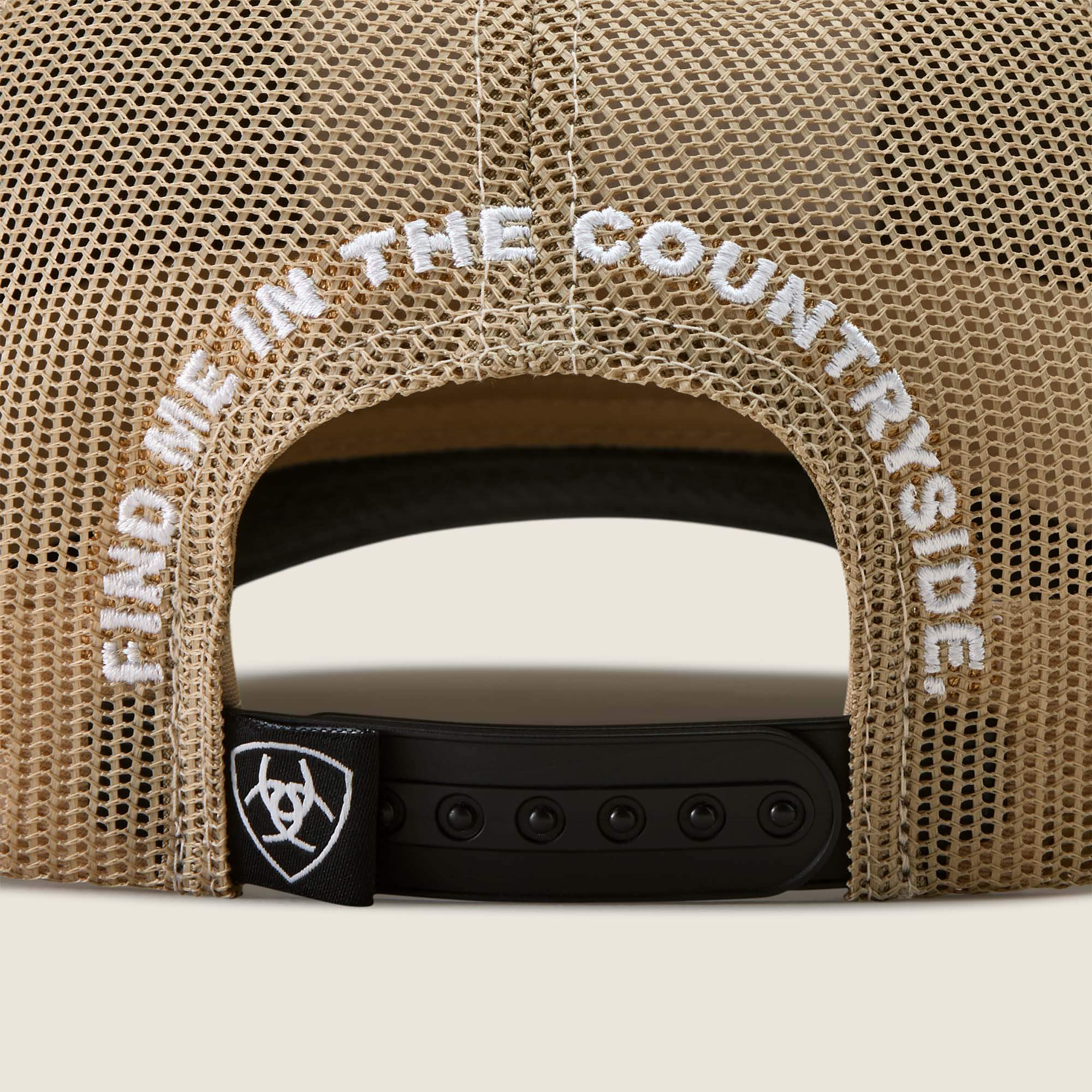 Countryside Trucker Hat 01 - BROWN RICE|BLACK