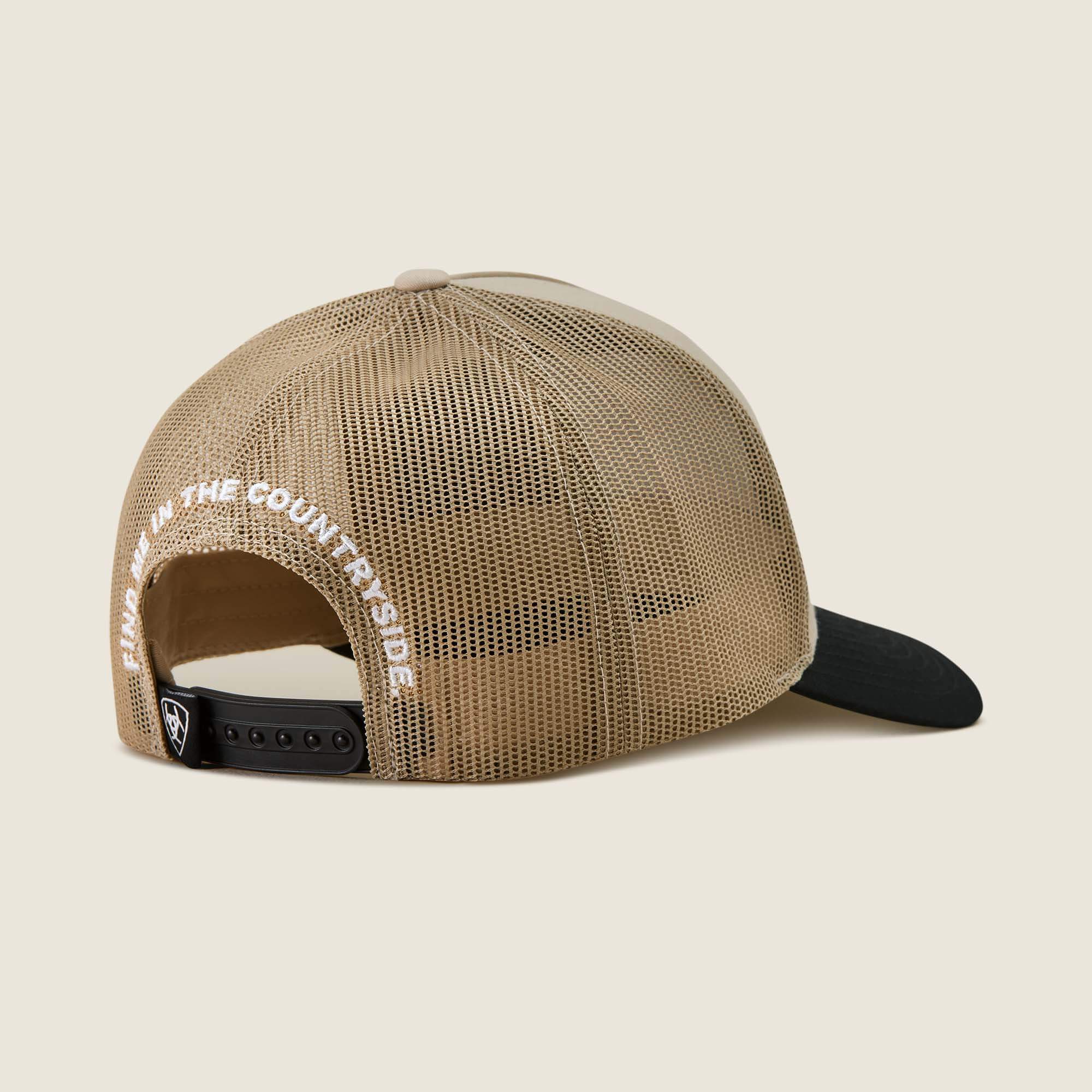 Countryside Trucker Hat Back - BROWN RICE|BLACK