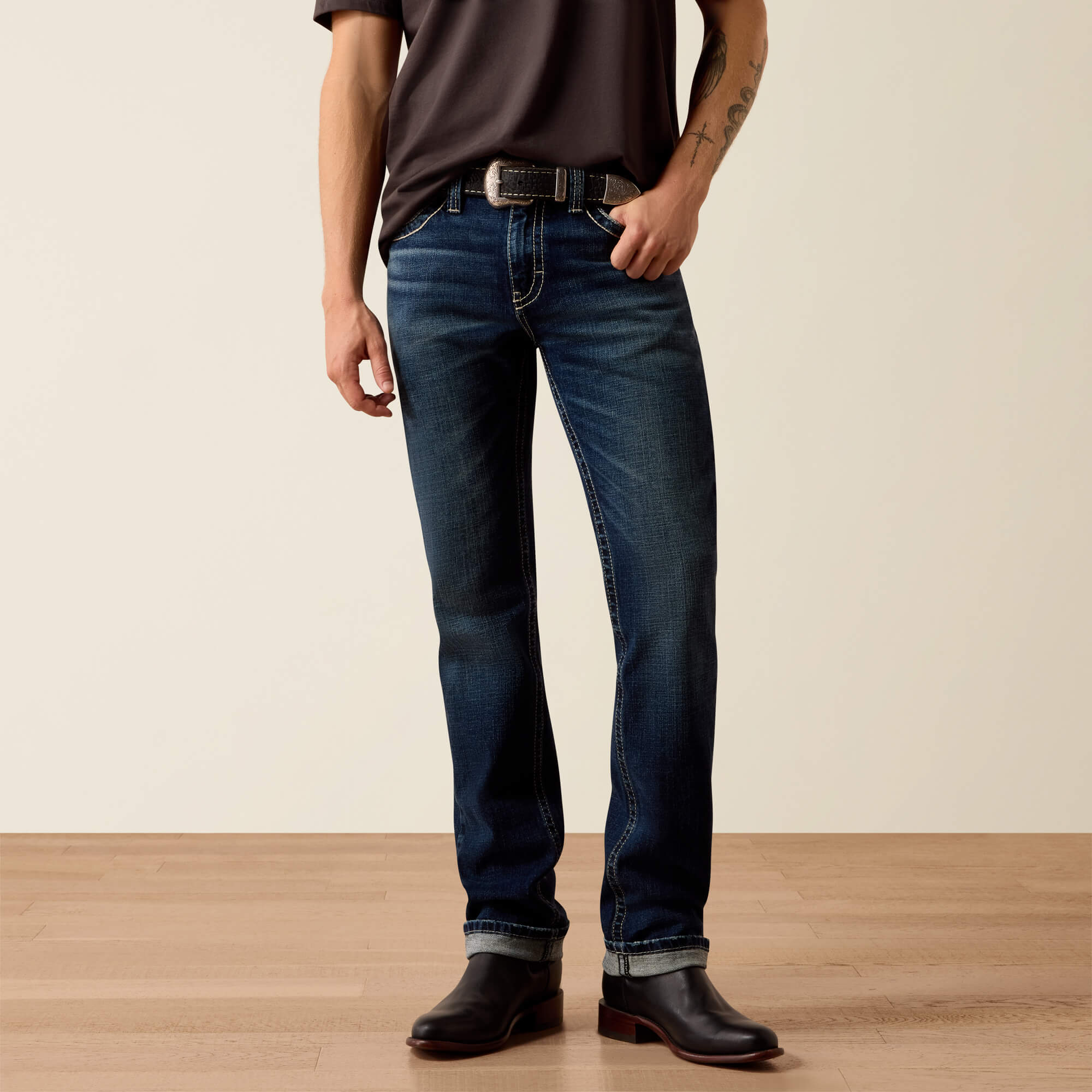 M8 Modern Carlington Slim Straight Leg Jeans Front - HILLCREST