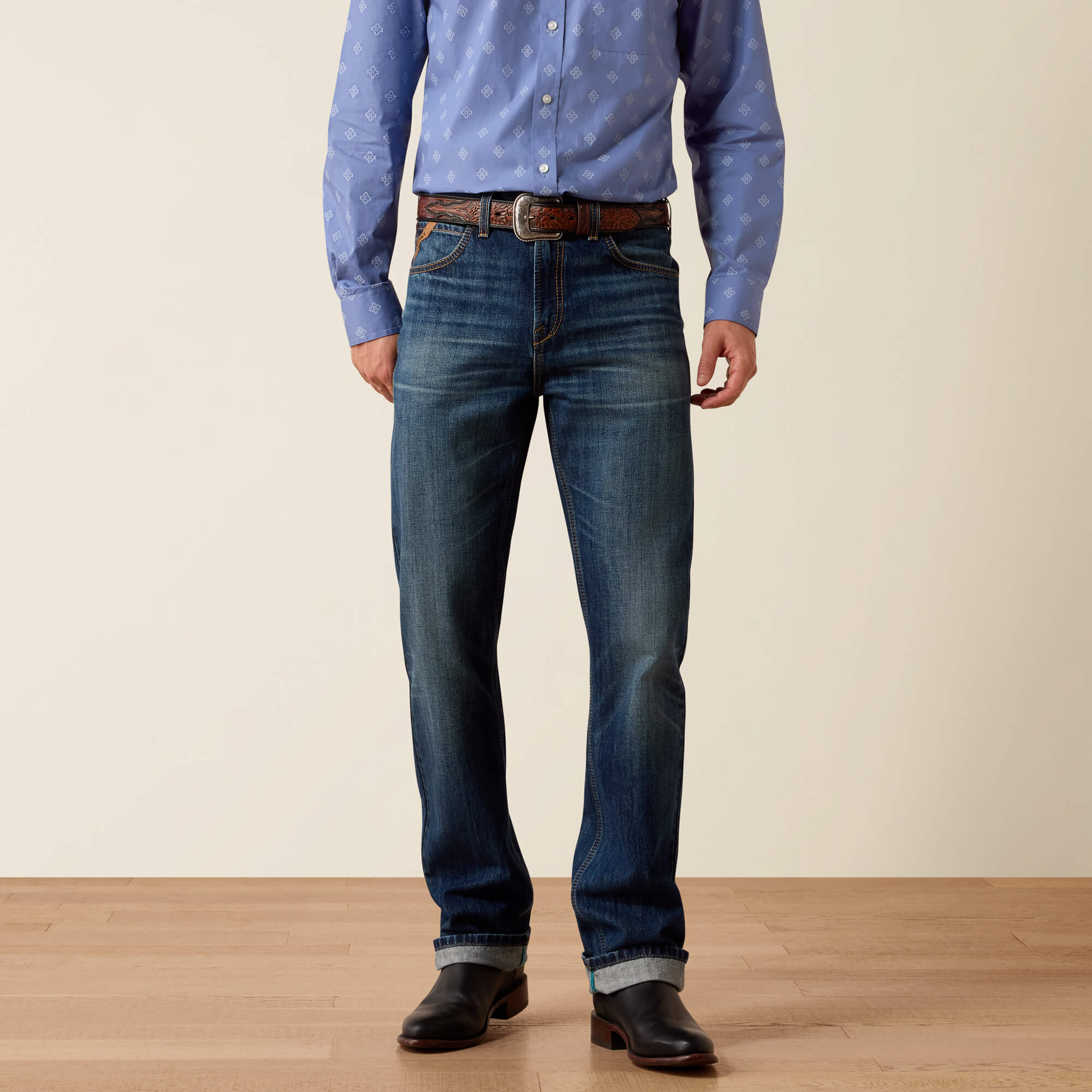 M7 Slim Adam Classic Rise Straight Leg Jeans Front - ISTANBUL