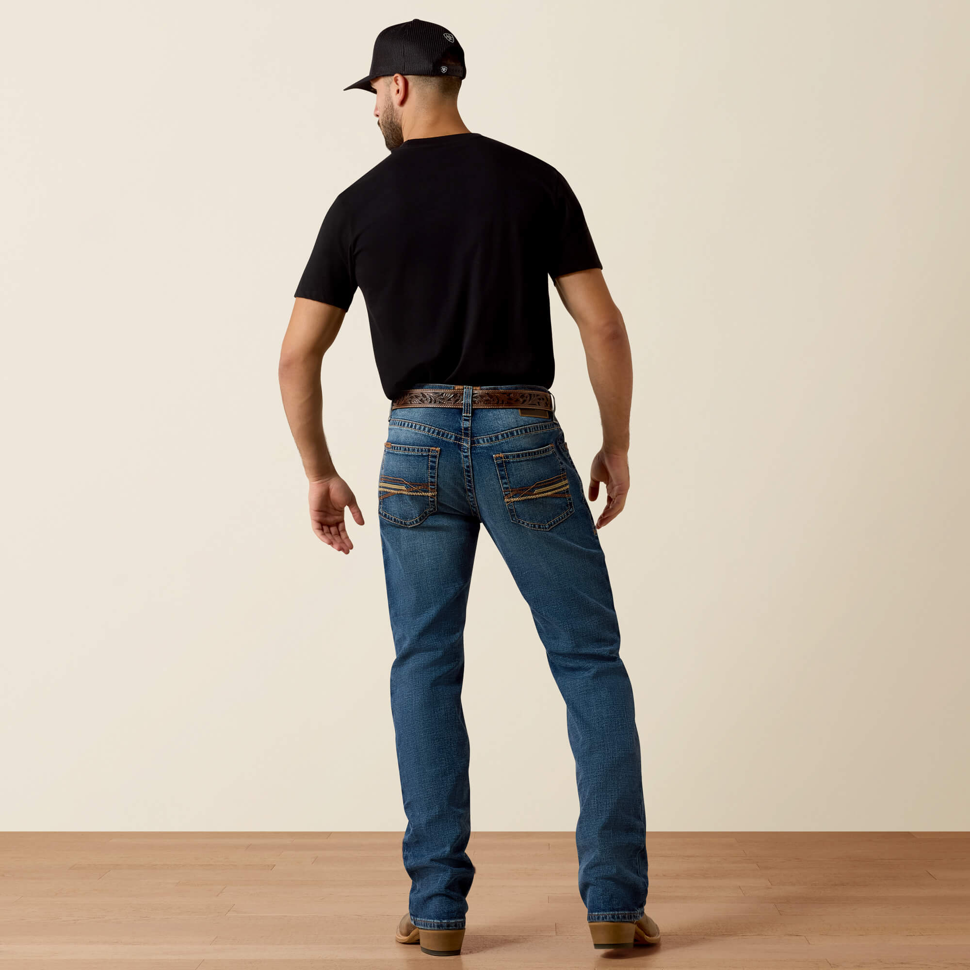 M4 Relaxed Thornton Boot Cut Jeans Back - HEATH