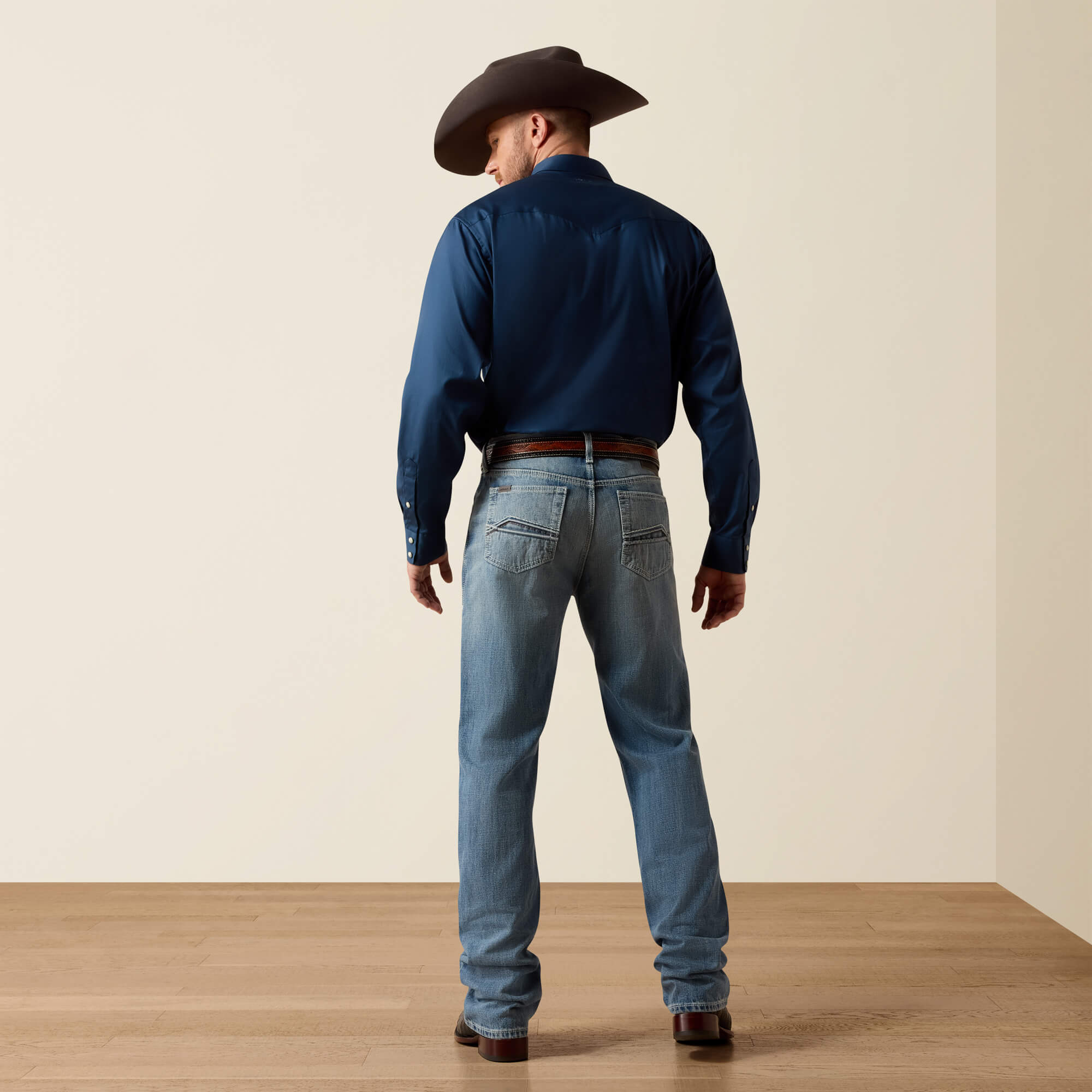 M2 Traditional Relaxed Chet Boot Cut Jeans Back - KASH