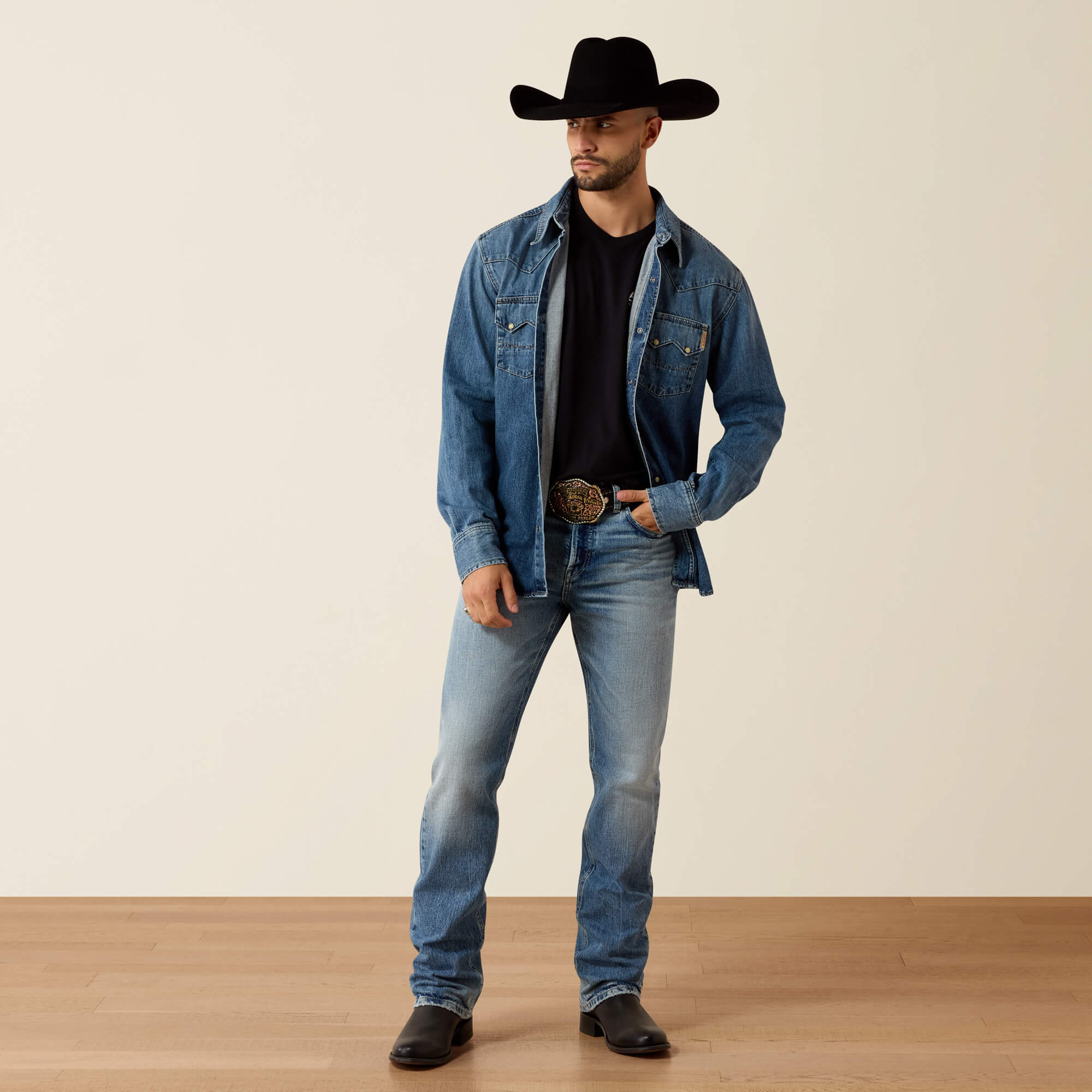 Sawtooth Denim Retro Fit Shirt Full - RUSTY