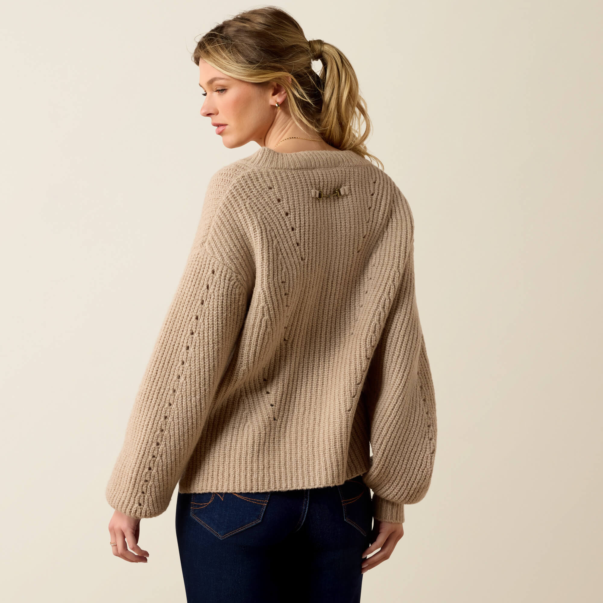 Blaydon Sweater Back - OATMEAL