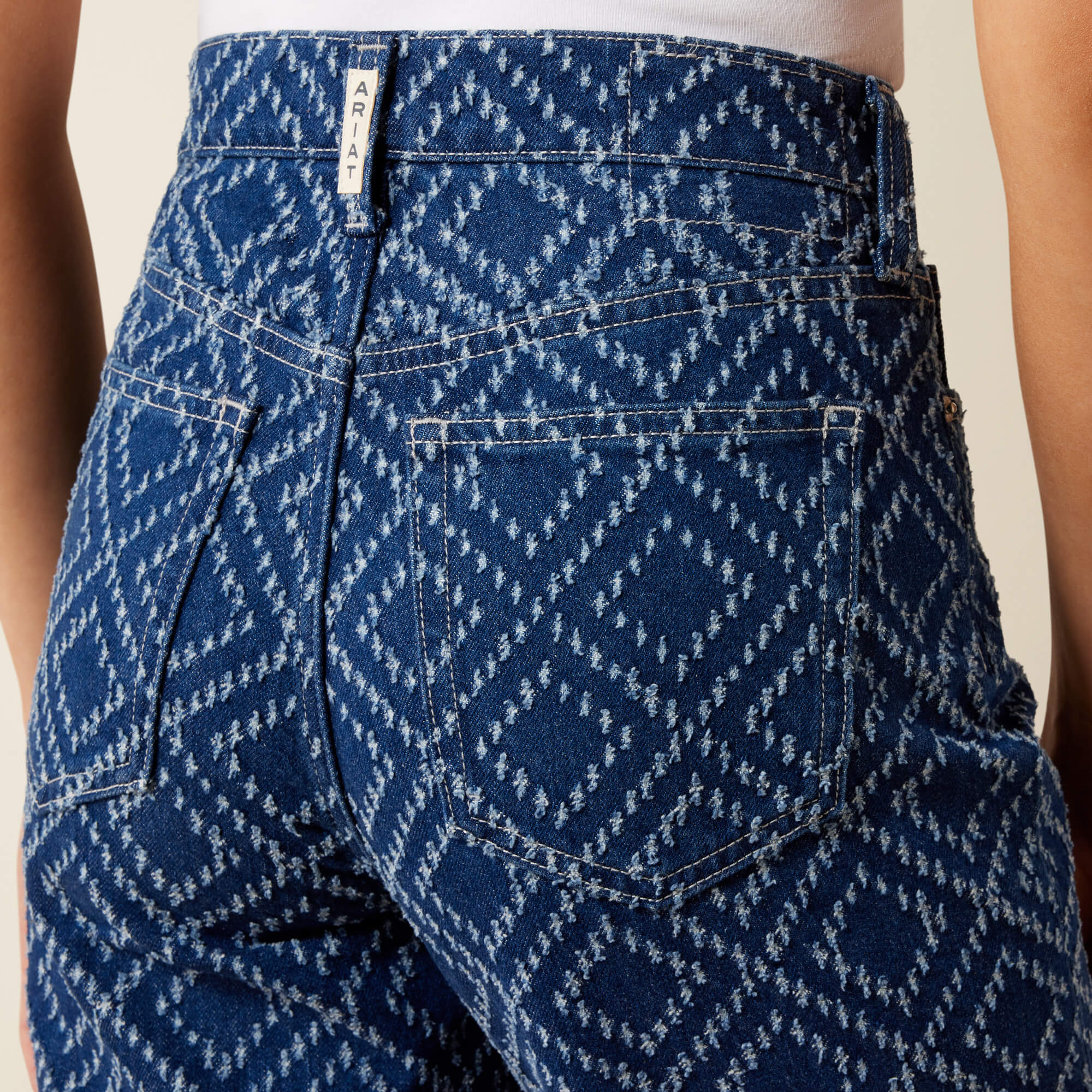 High Rise Jazmine Wide Leg Jeans Back - NEEDLE PUNCH