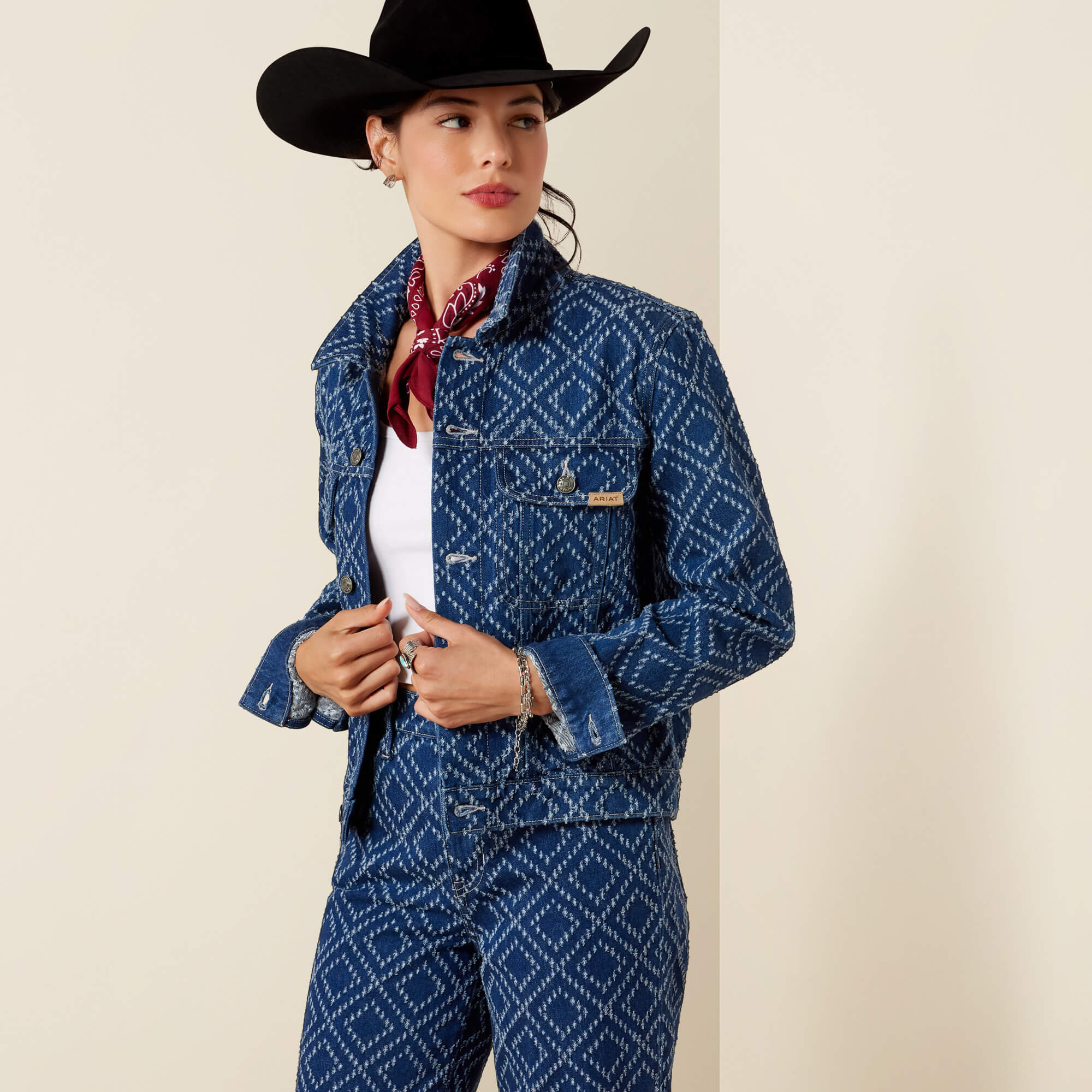 Boxy Crop Jacket Front - NEEDLE PUNCH