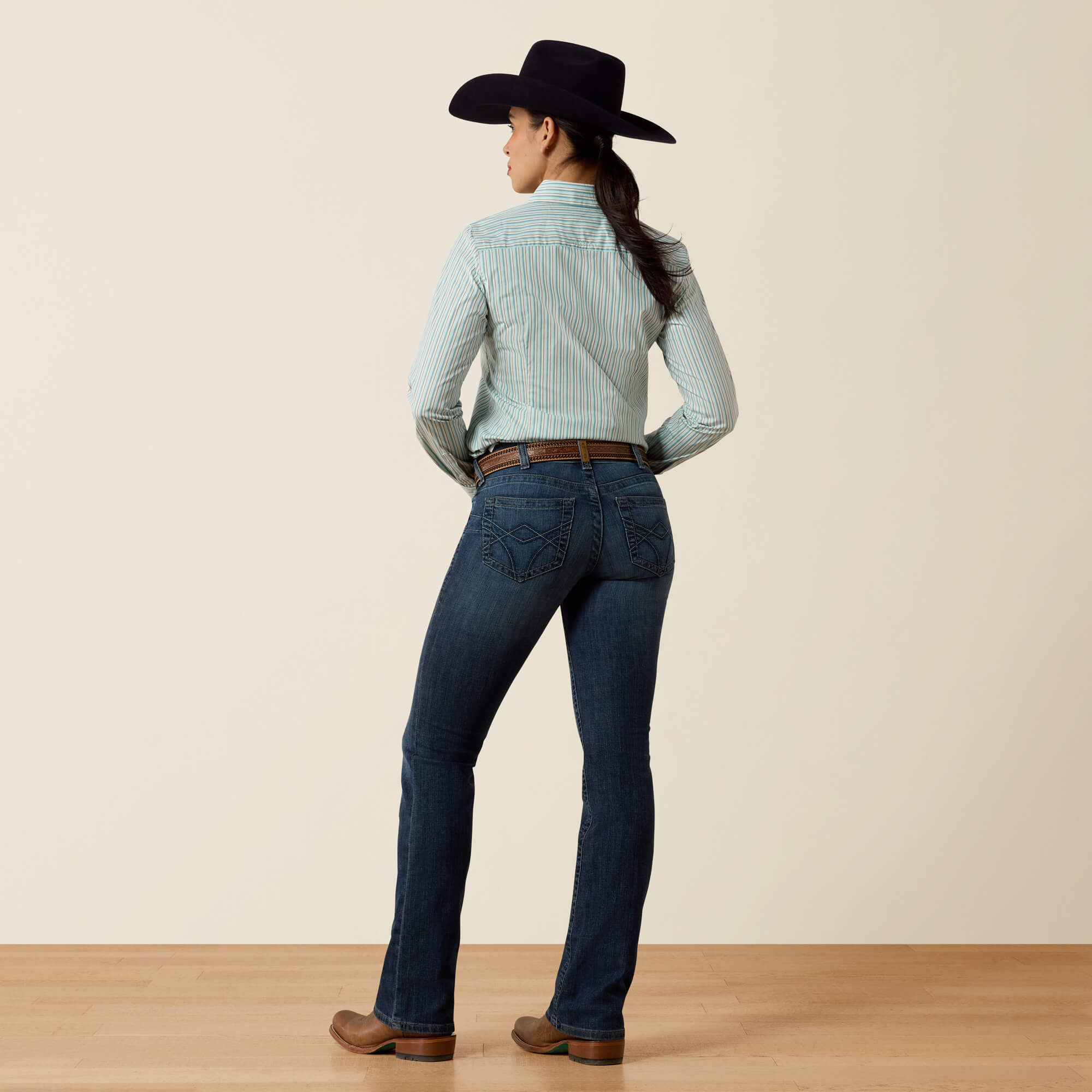 Mid Rise Luisa Boot Cut Jeans 01 - PASADENA