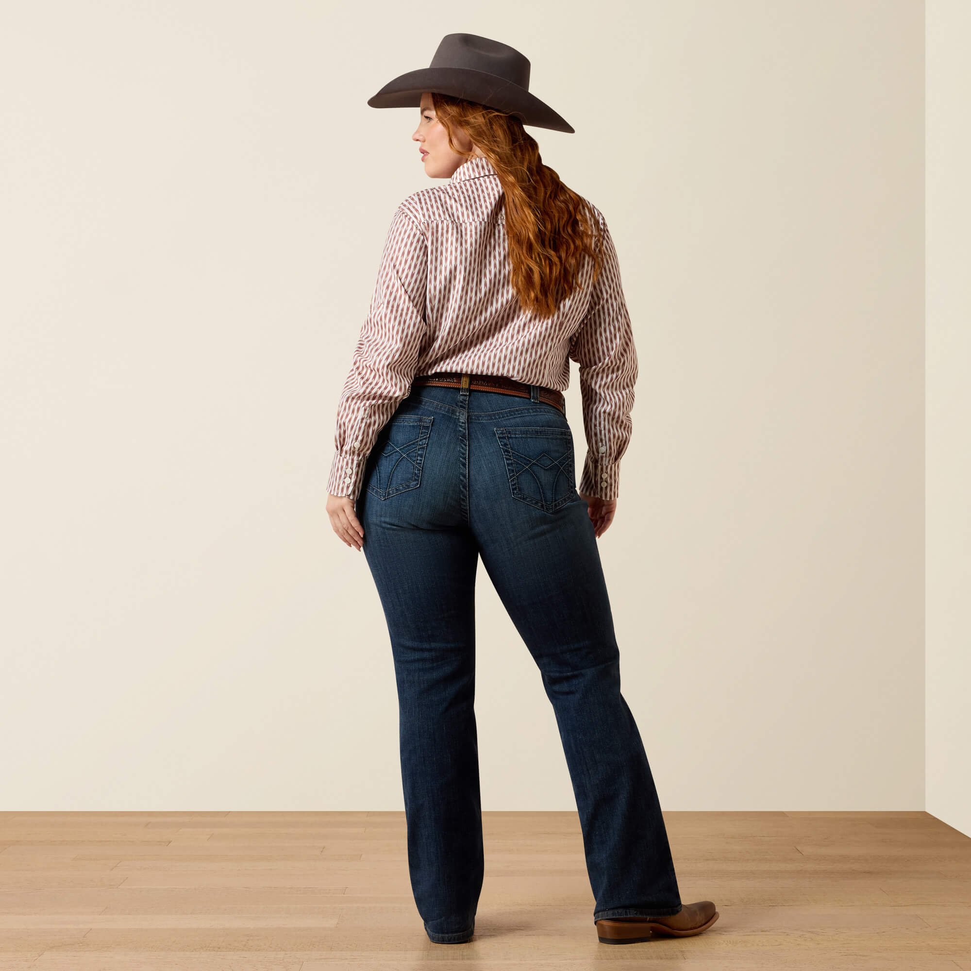 Mid Rise Luisa Boot Cut Jeans Back Plus - PASADENA