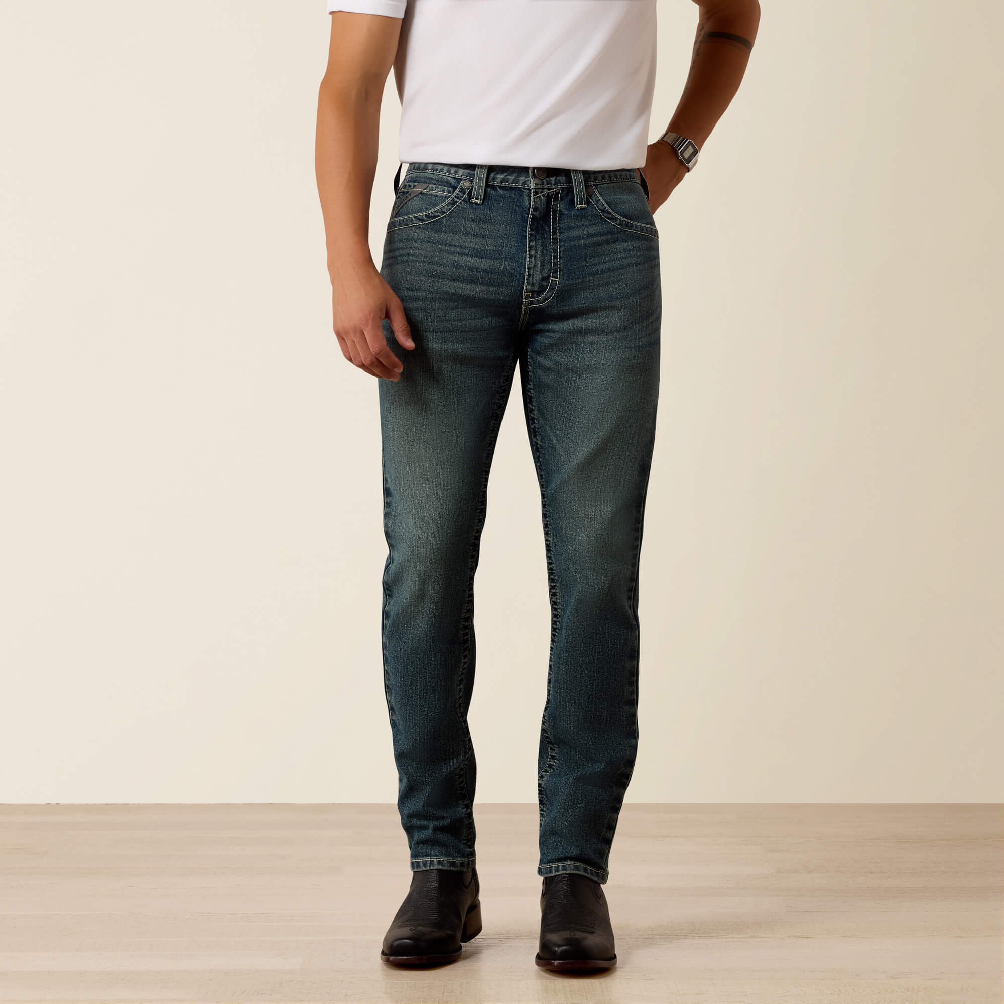 M8 Slim Mike Taper Jeans Front - KENTUCKY