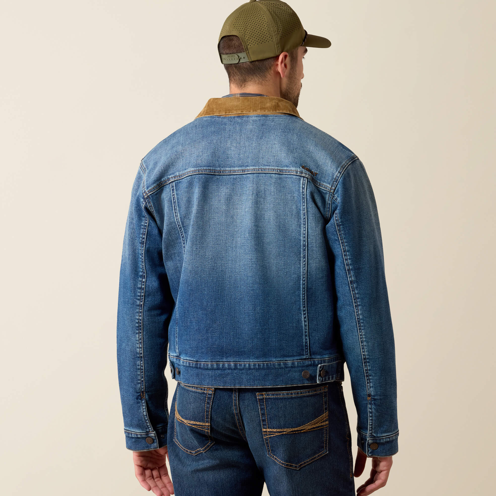 Flannel Lined Trucker Jacket Back - NATE