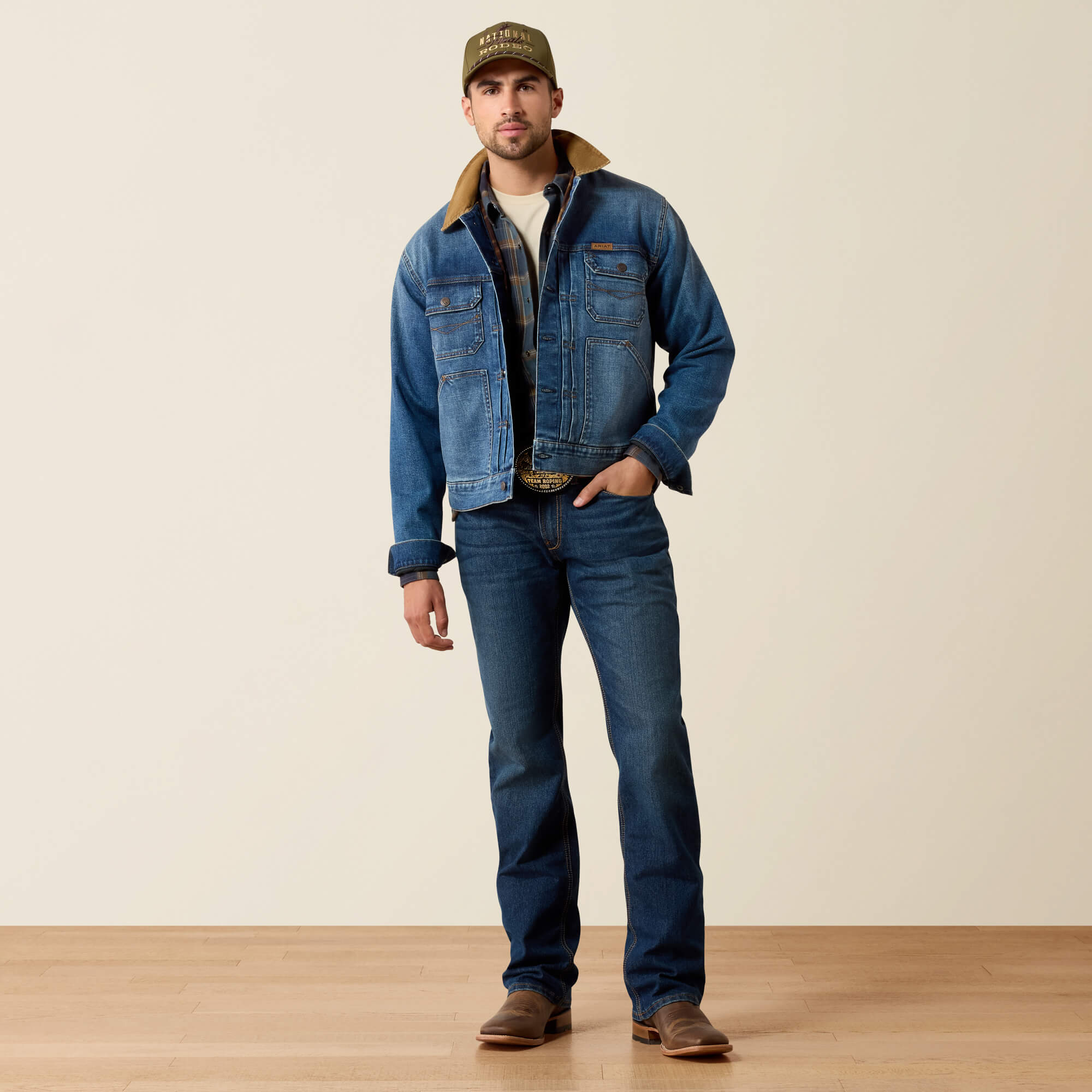 Flannel Lined Trucker Jacket Full - NATE