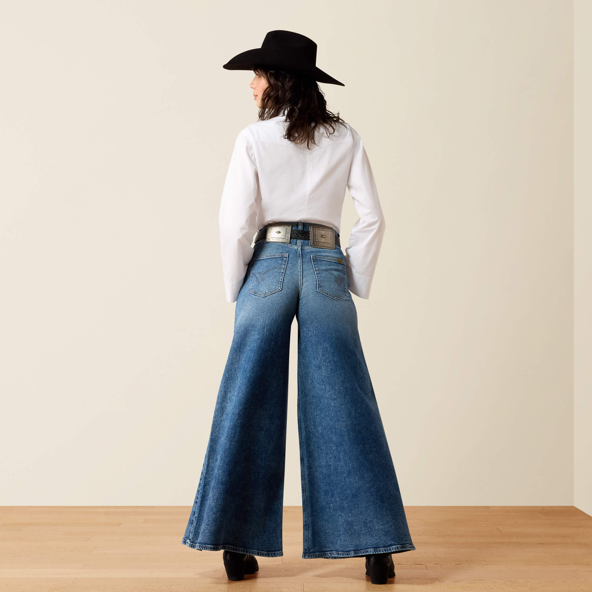 Ultra High Rise Iris Super Wide Leg Jeans 02 - MORAINE