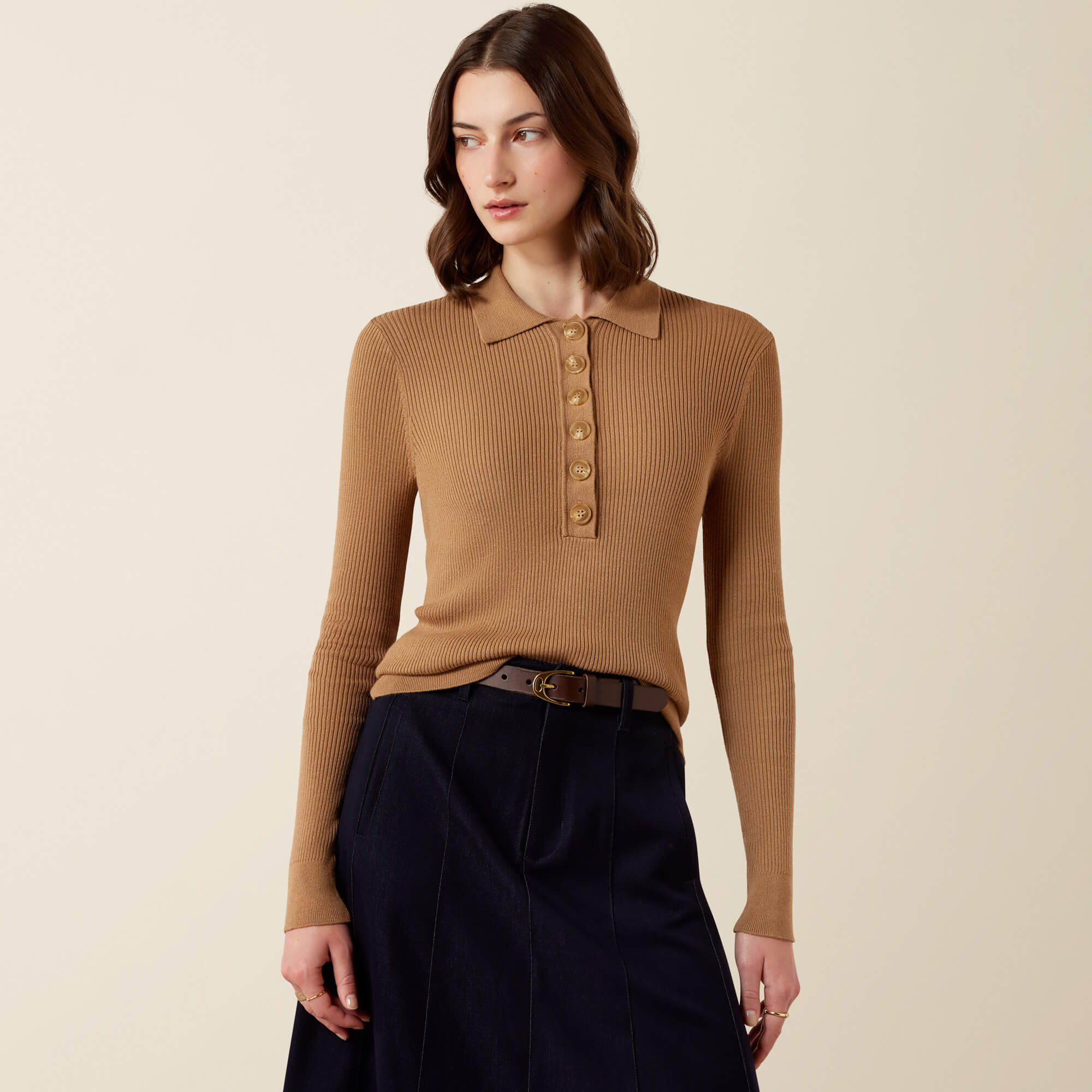 Winsthorpe Sweater Front - TIGER'S EYE