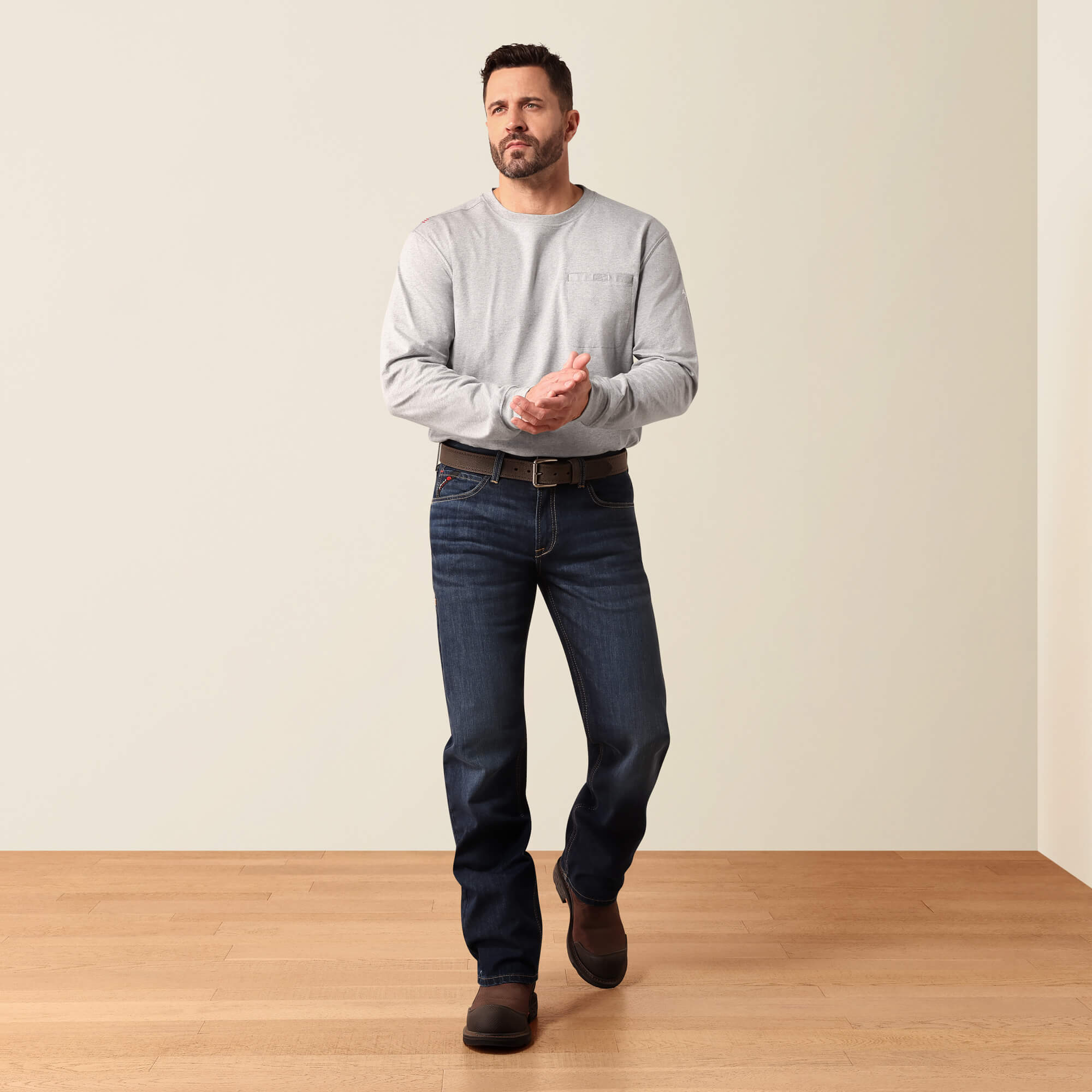FR M2 Traditional Relaxed Basic DuraStretch Boot Cut Jeans Full - WOODLAKE
