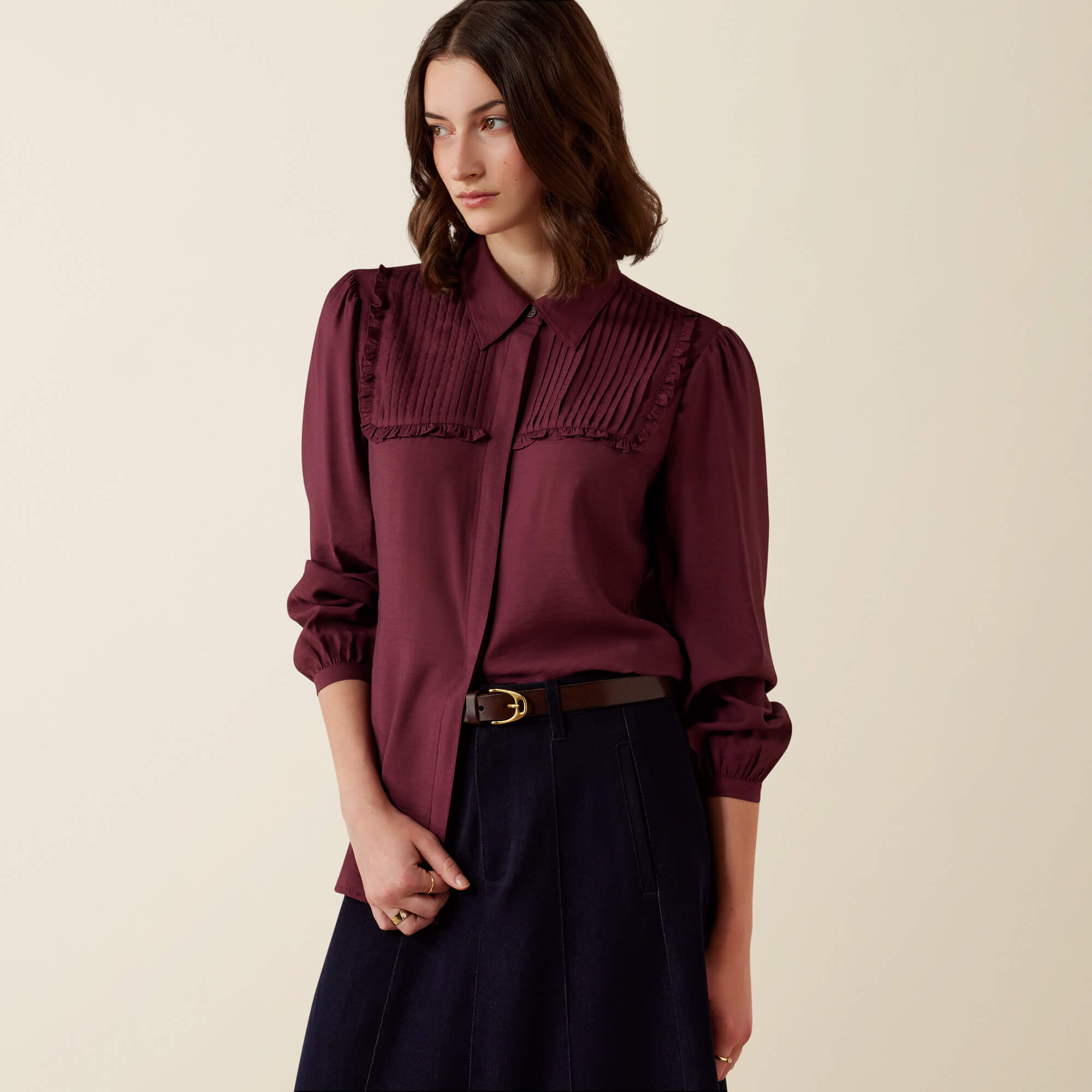 Hannington Blouse Front - WINDSOR WINE