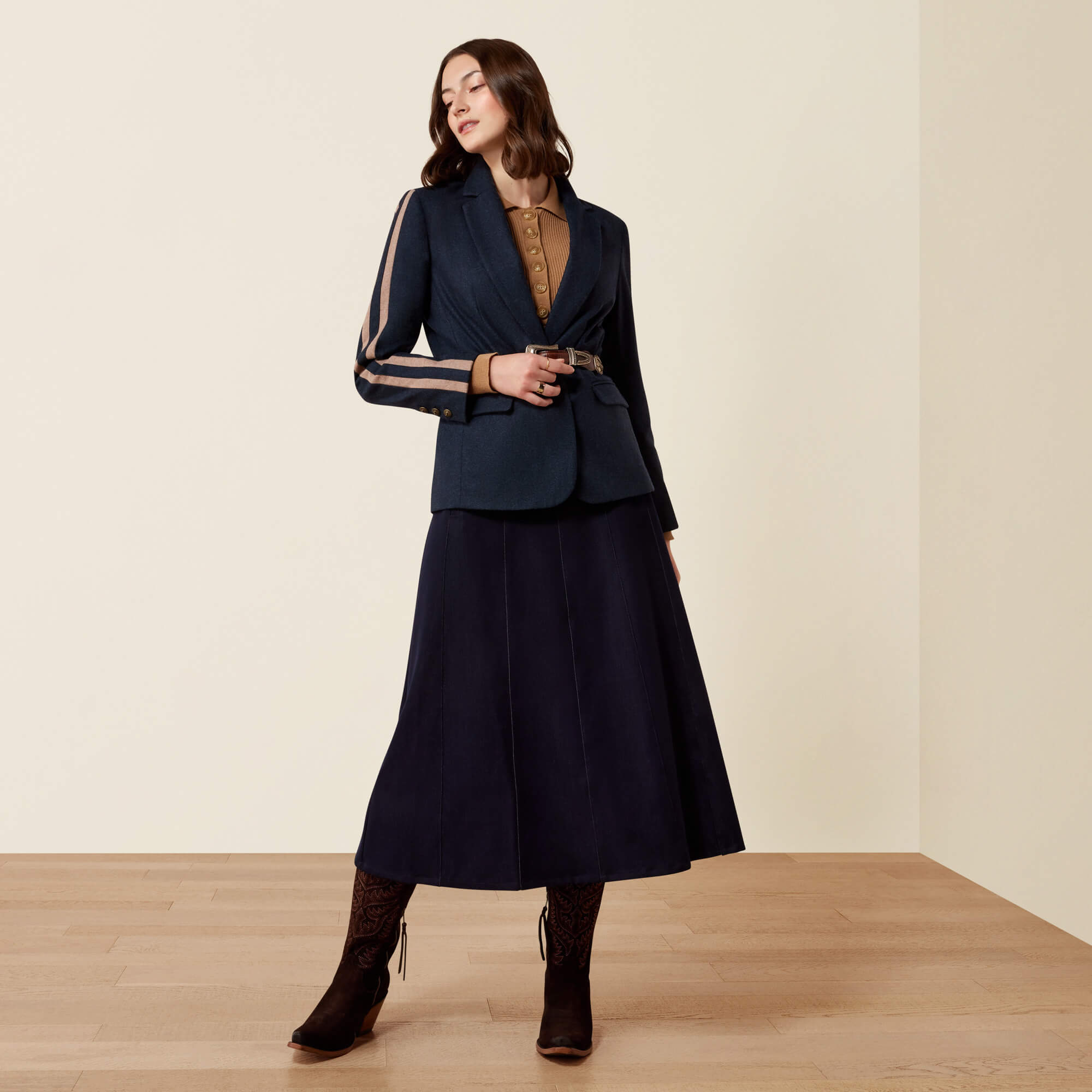 Highworth Skirt Full - REIN BLUE